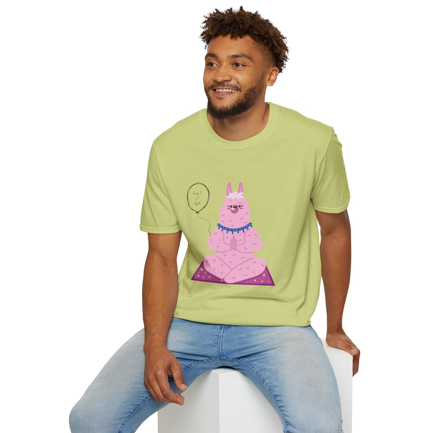 ✨ Let your outfit reflect your inner peace. Meditating Bunny T-Shirt, Softstyle Tee for Relaxation, Chill Vibes Apparel, Perfect Gift for Yoga Lovers, Cute Animal Graphic Tee