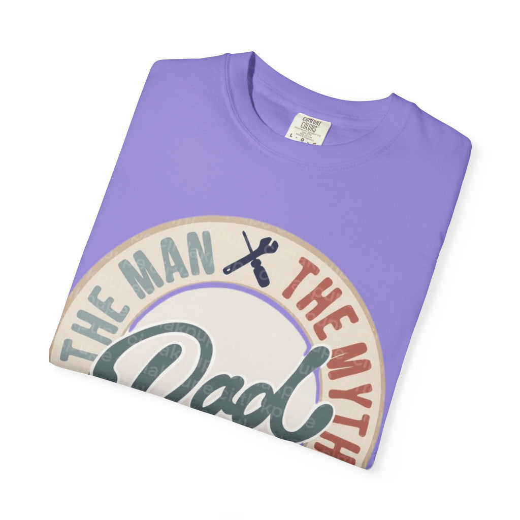 Dad Retro Badge T-Shirt — “Dad: The Man, The Myth, The Legend” Father’s Day Tee