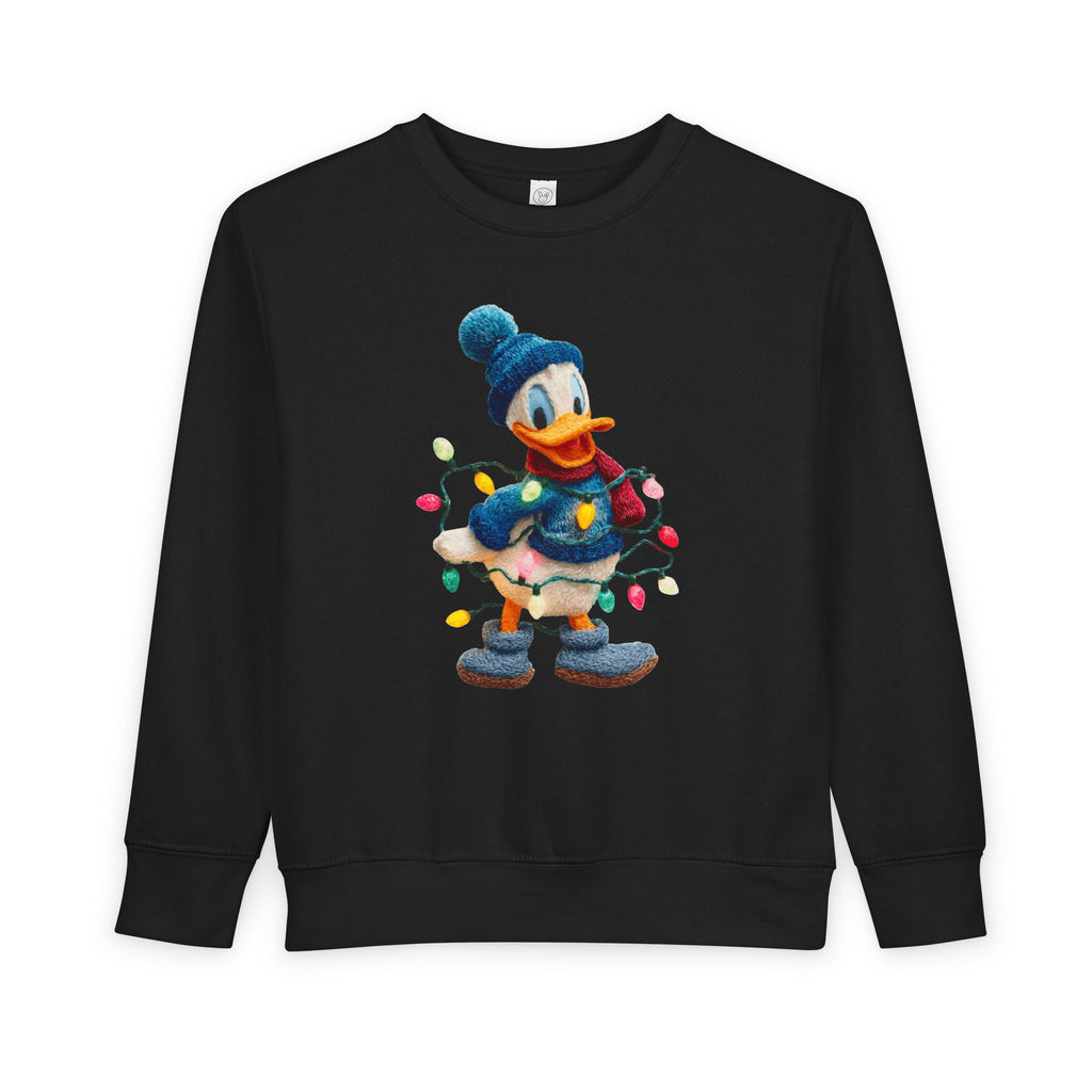 Toddler Sweatshirt  Festive Donald Duck Holiday Lights Pullover