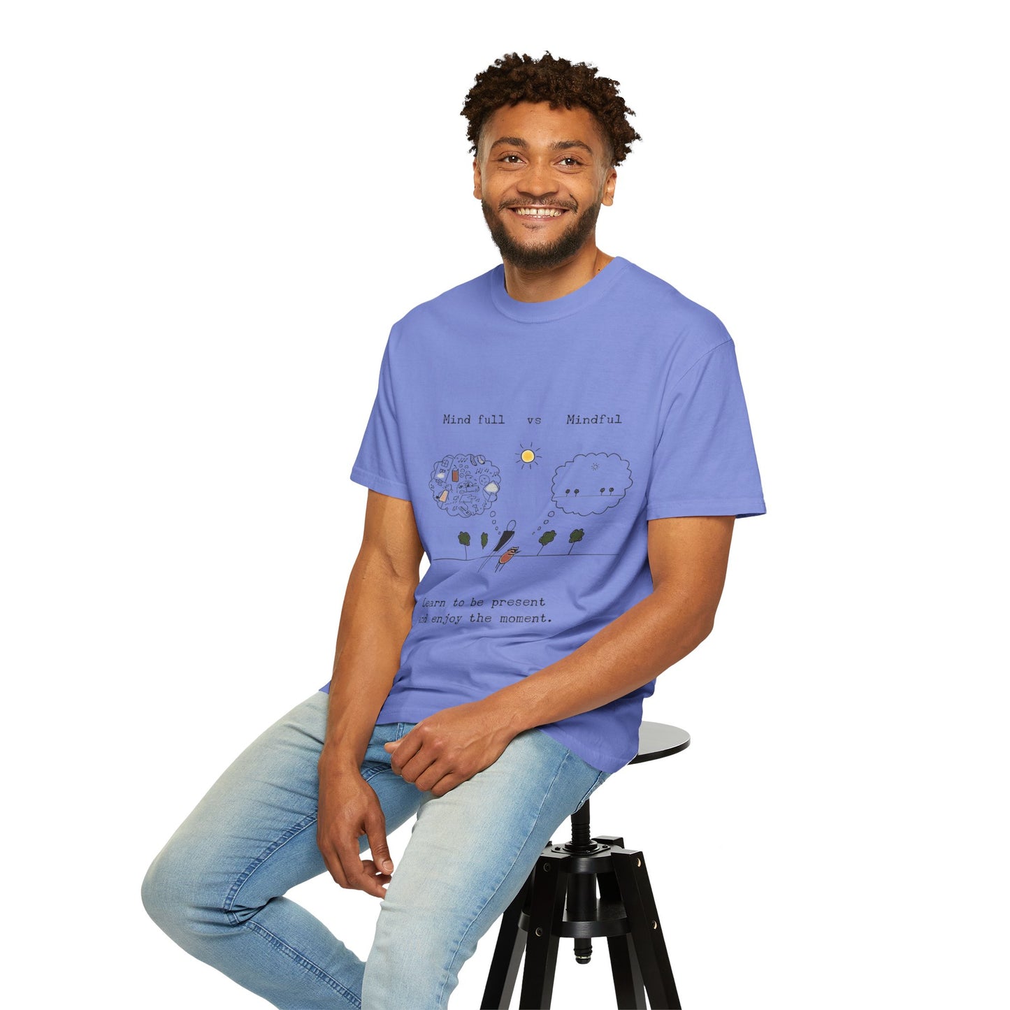 Let your outfit reflect your inner peace. Mindful Living T-Shirt Unisex Tee for Mindfulness, Self-Care, Gift for Yogis, Relaxed Vibe,