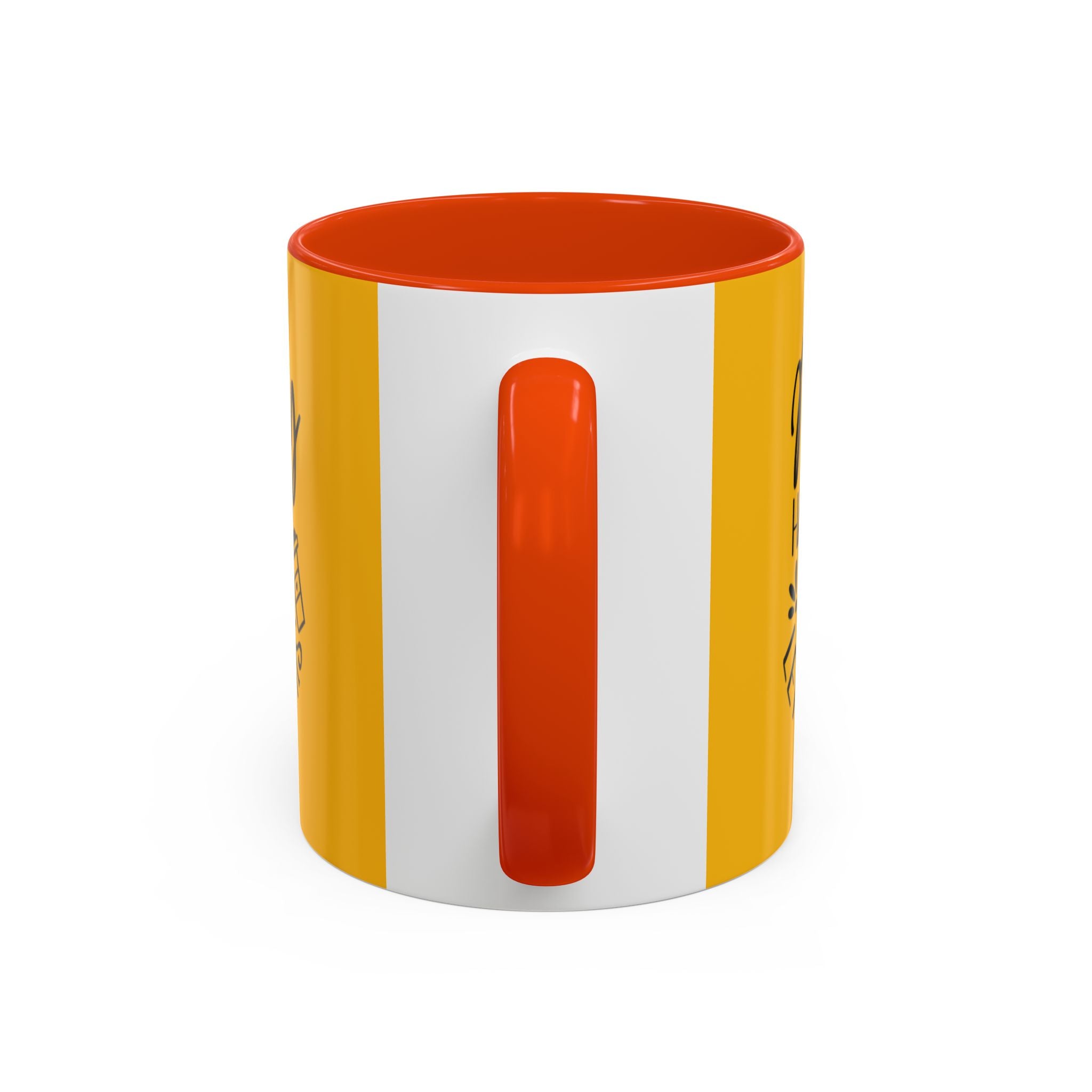 Holiday Coffee Cups with Festive Quotes & Designs Messy Hair Coffee Mug - Fun Yellow Ceramic Cup for Coffee Lovers