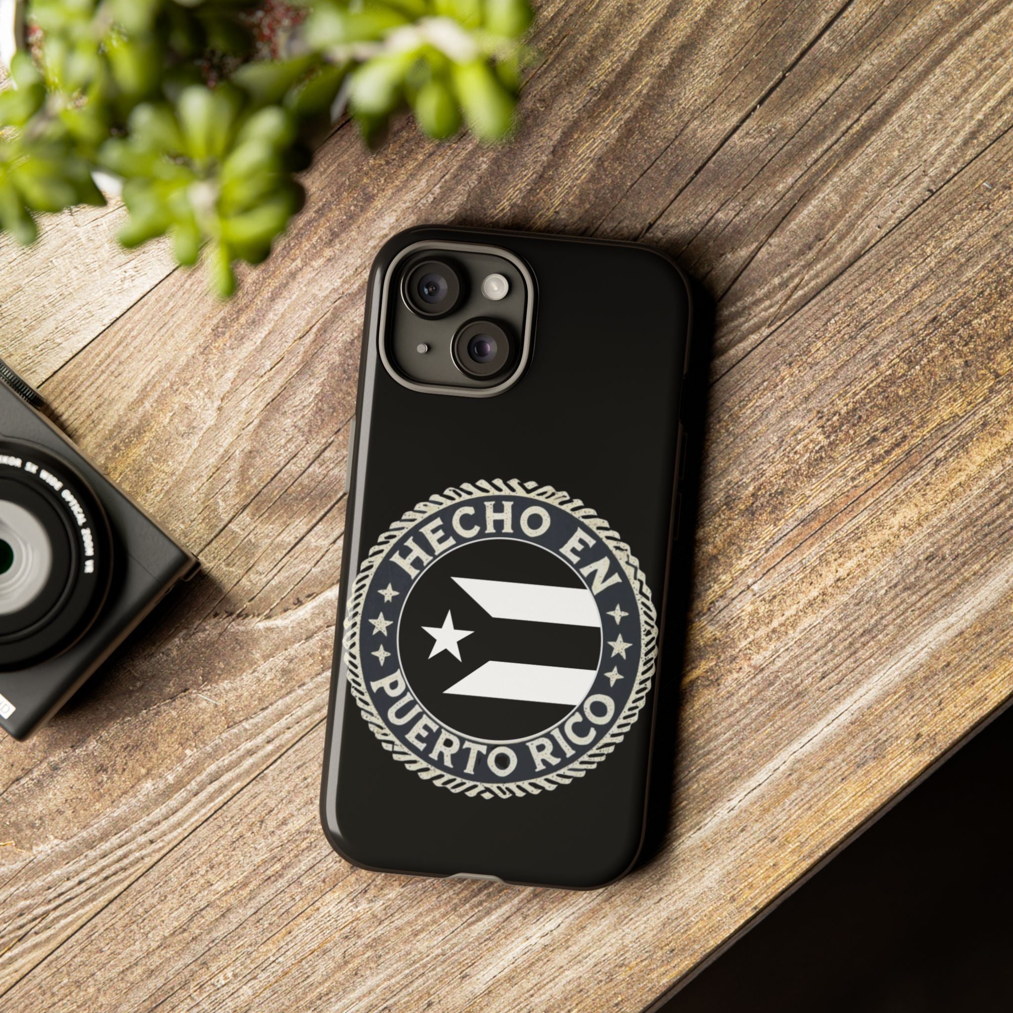 Hecho en Puerto Rico Phone Case  Puerto Rican Flag Emblem Tough Protective Cover