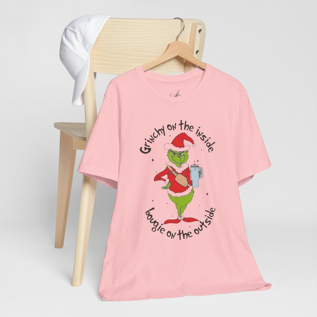 Grinch-Inspired Holiday Tee: 'Grinchy on the Inside, Boogie on the Outside'
