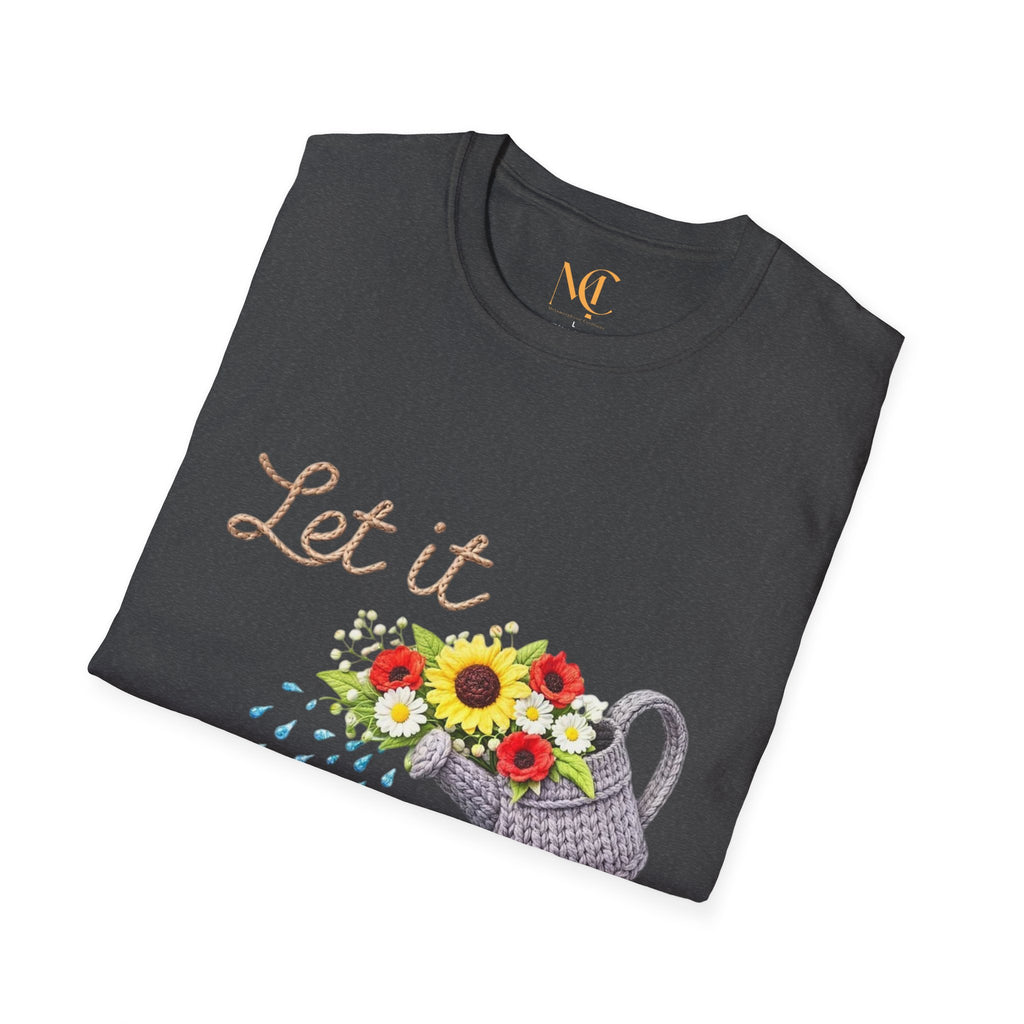 Let It Grow T-Shirt — Floral Watering Can Garden Tee