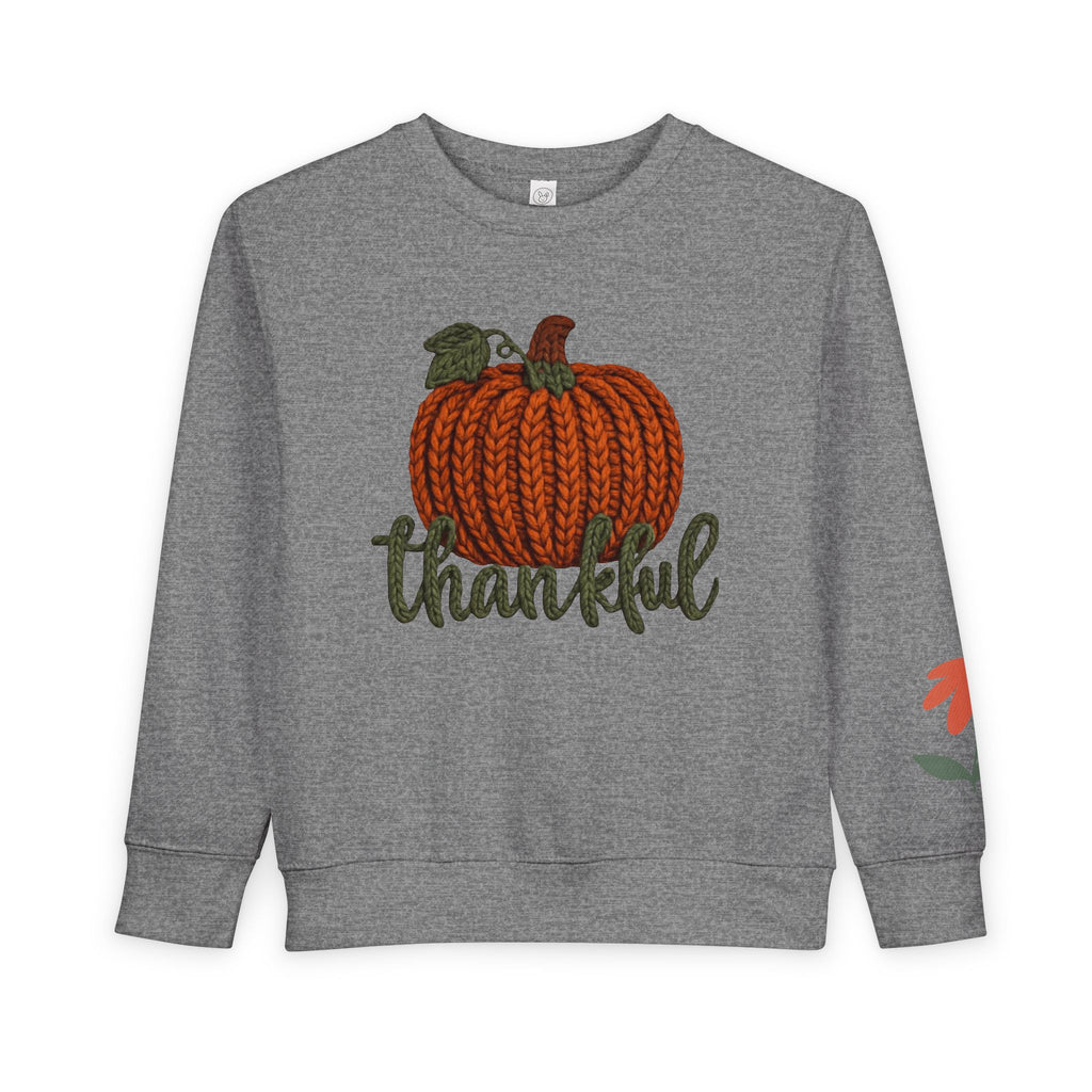 Toddler Sweatshirt  "Thankful" Pumpkin Fall Pullover