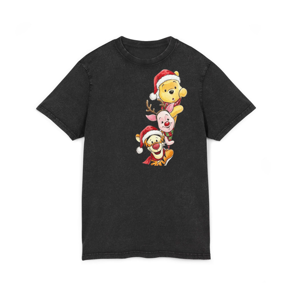 Christmas Character Stack Acid-Wash  Tee Cartoon Christmas T-shirts and Sweaters,