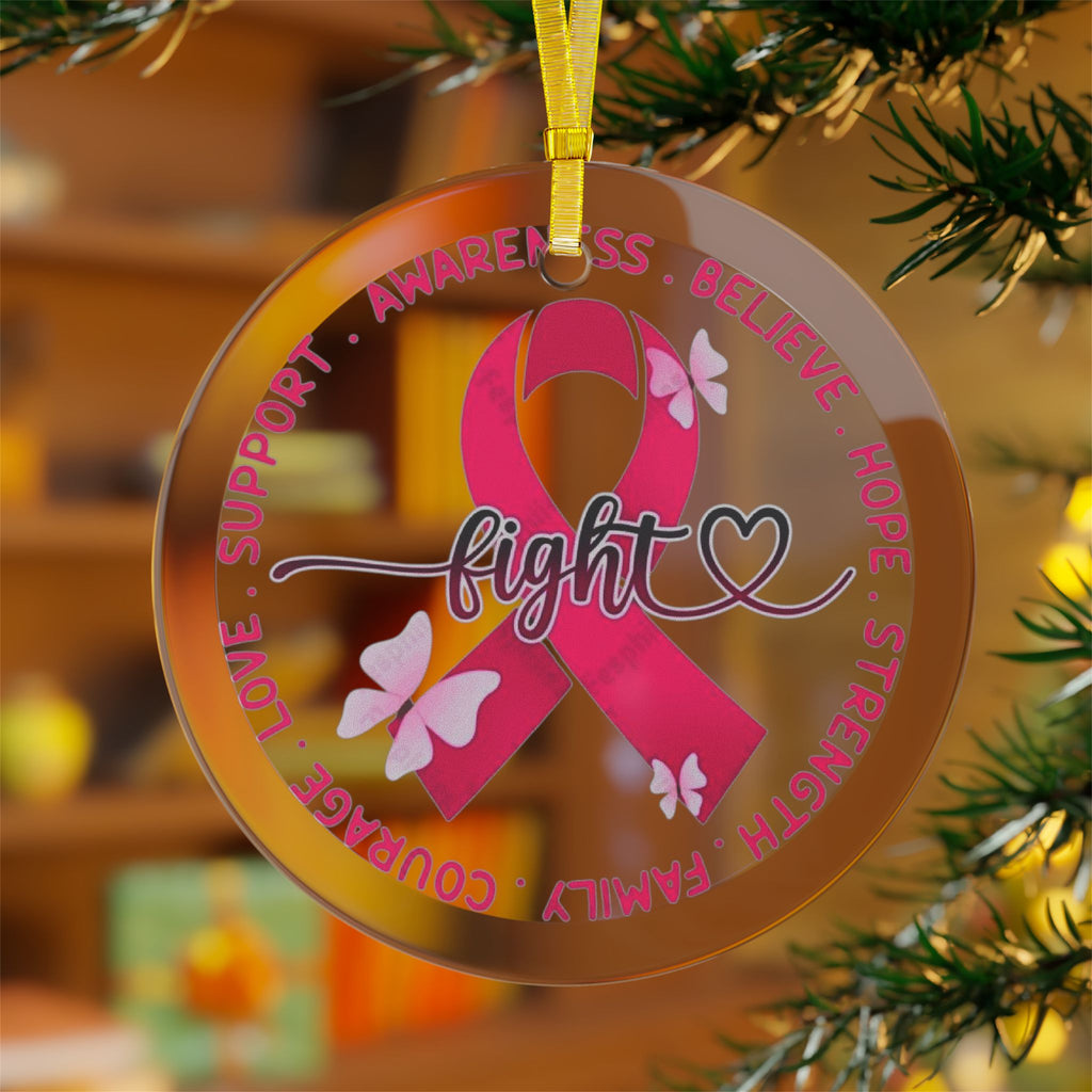 Glass Ornaments cancer survivor Inspirational Gift for Fighters & Survivors