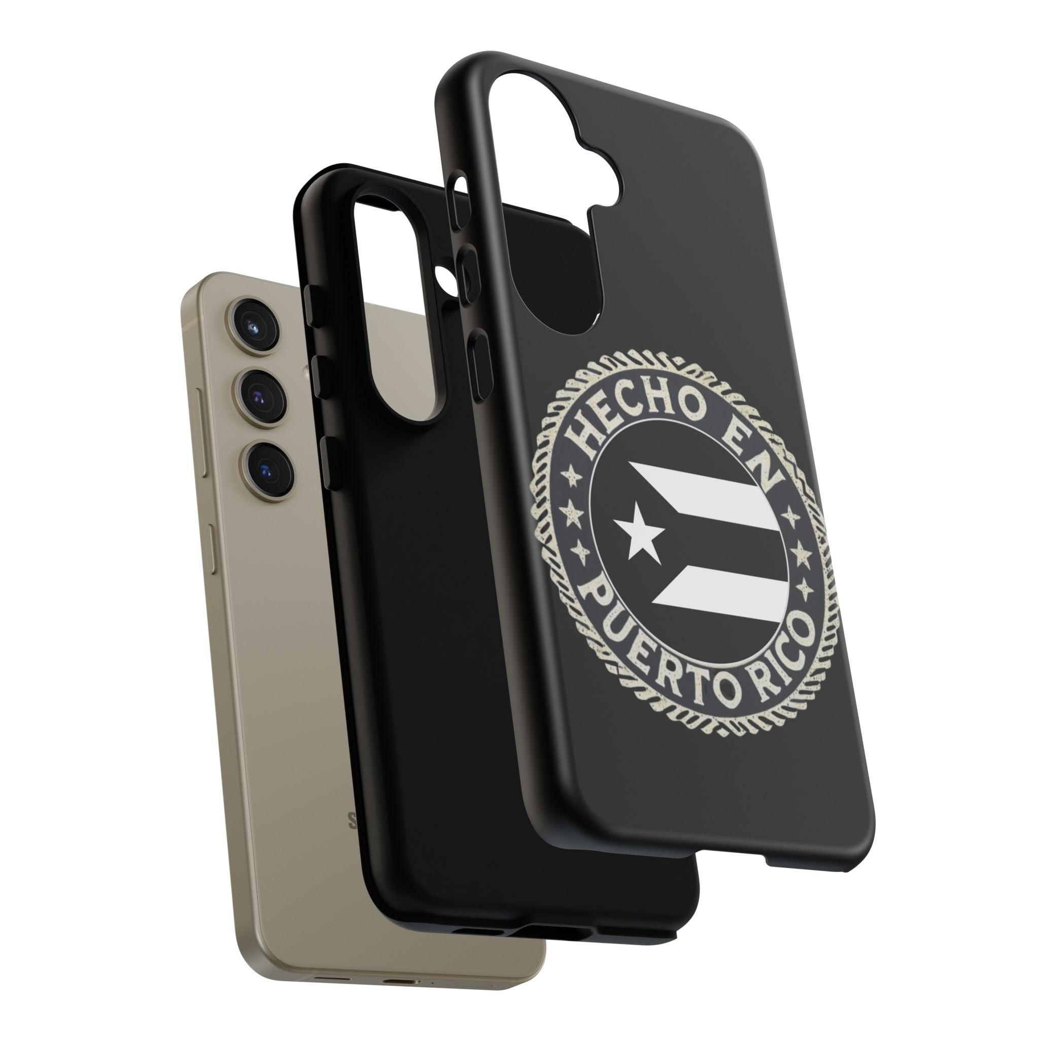 Hecho en Puerto Rico Phone Case  Puerto Rican Flag Emblem Tough Protective Cover