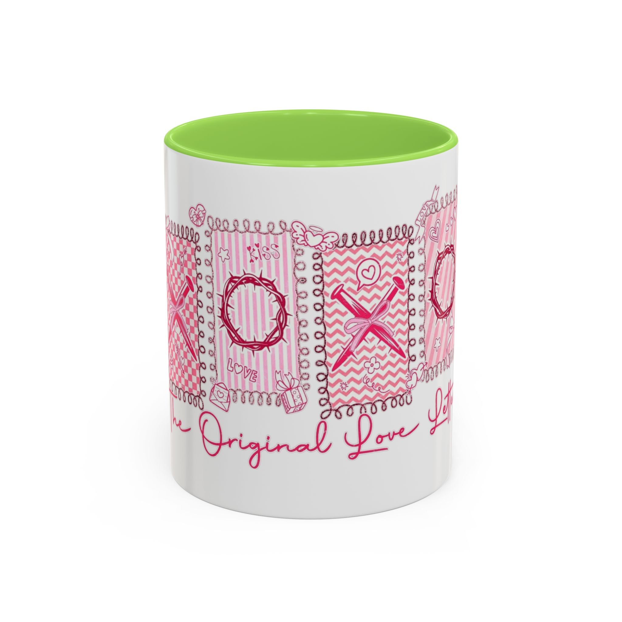 Love Letters XOXO Ceramic Mug — Colorful 11oz & 15oz Coffee Cup
