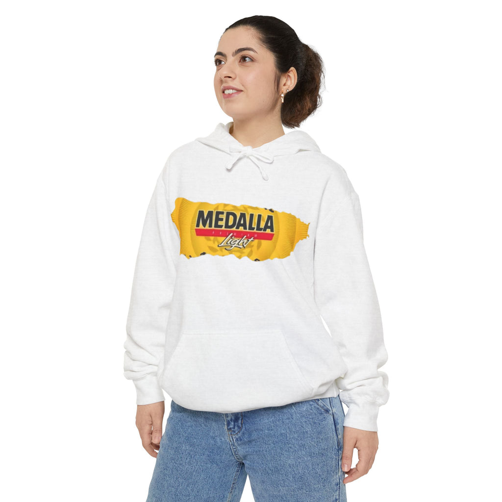Medalla Light Logo Hoodie Vintage Beer Brand Pullover Puerto Rico Navidade