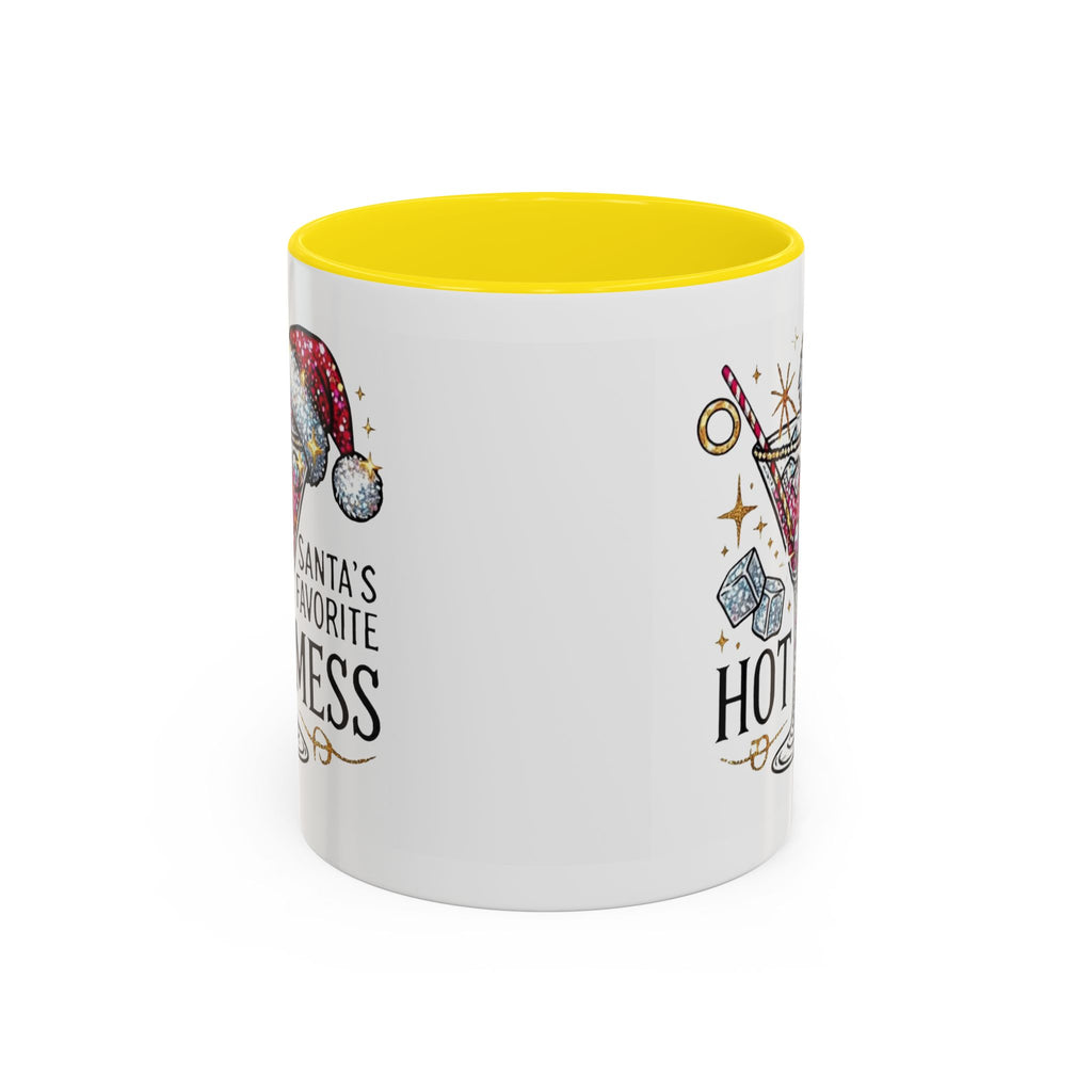 Accent Coffee Mug - "Santa's Favorite Hot Mess" Holiday Cocktail Mug (11/15 oz)