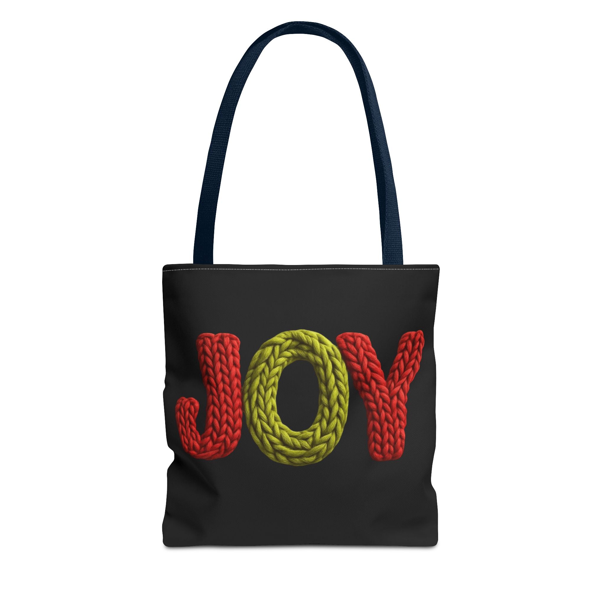 Christmas Tote Bag  Festive Holiday DesigJoy Knit Tote Bag  Colorful 'JOY' Yarn Design, Cozy Holiday Gift Tote