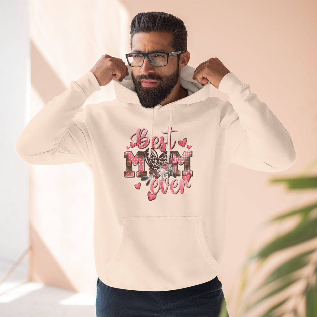 Best Mom Ever Hoodie  Leopard Heart Mother's Day Pullover