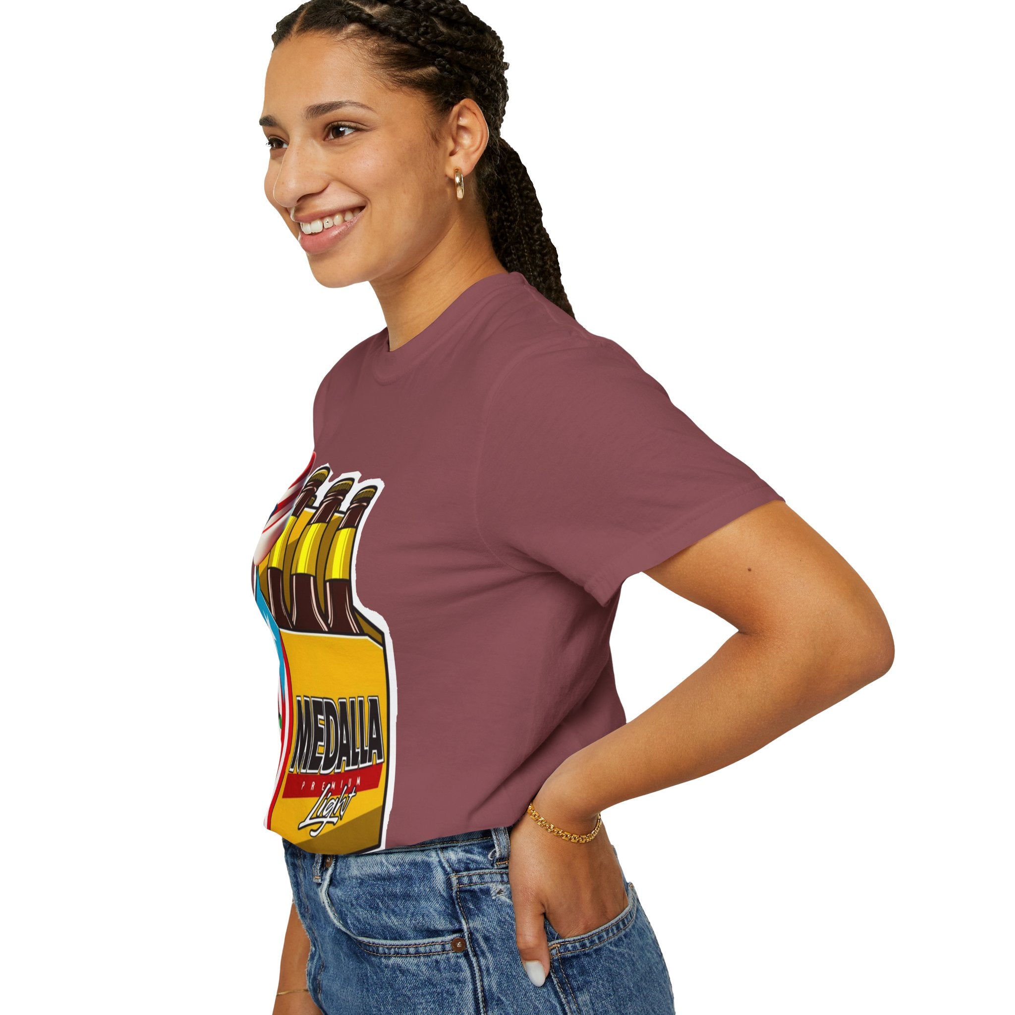 Medalla Light Beer T-Shirt  Navidad Boricua Holiday Tee Puerto Rico’s Navidades