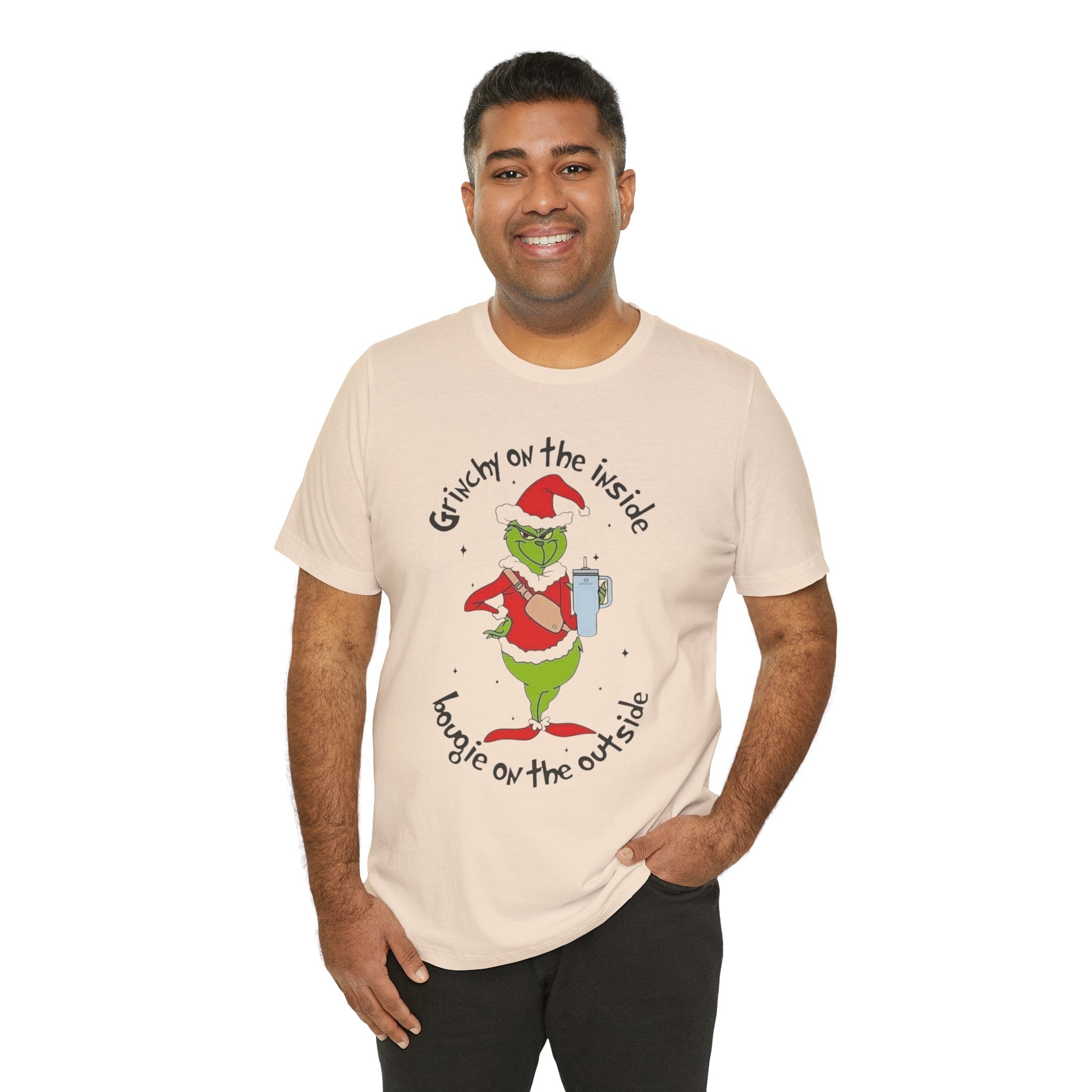 Grinch-Inspired Holiday Tee: 'Grinchy on the Inside, Boogie on the Outside'