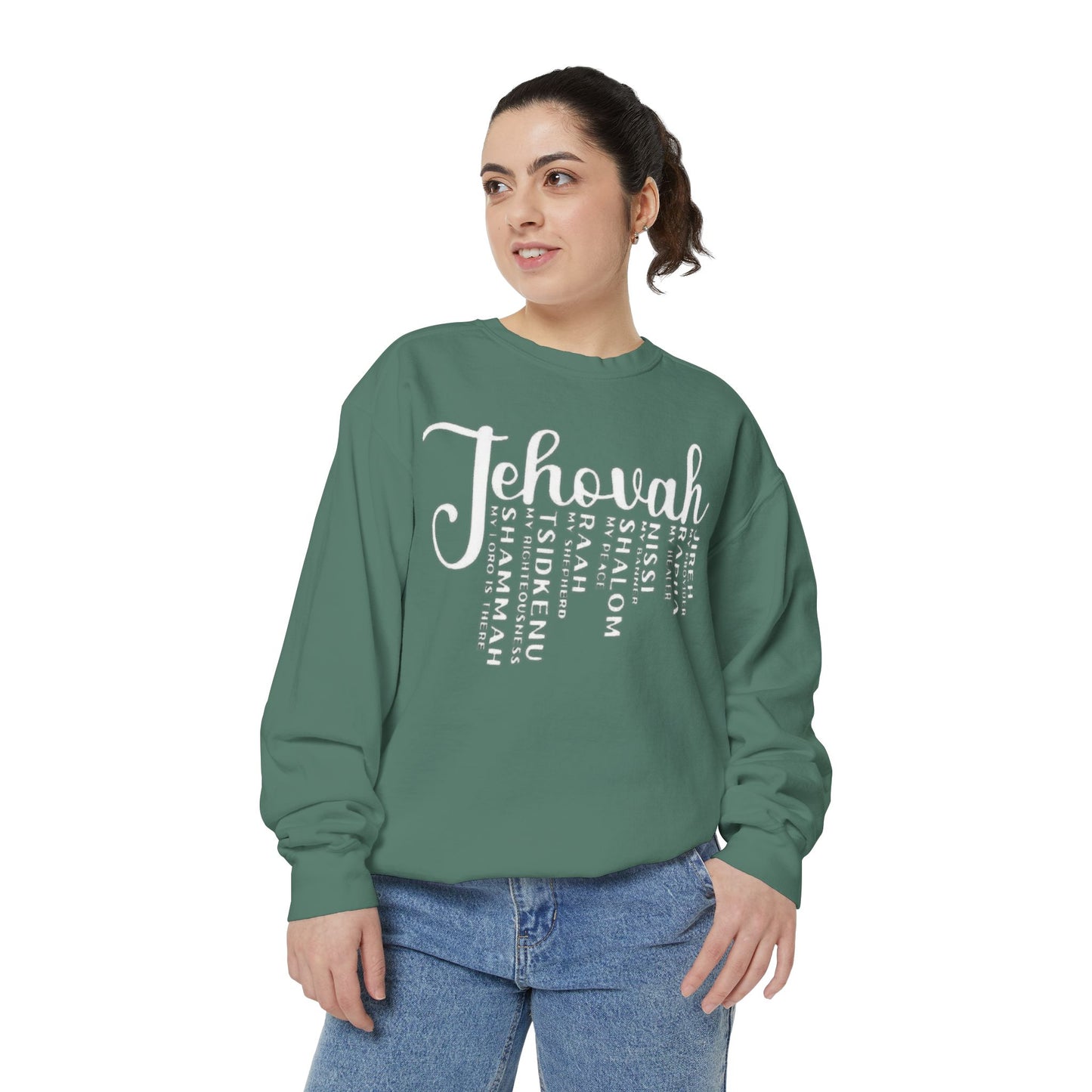 Jehovah Names Sweatshirt  Christian Faith Scriptural Names Pullover