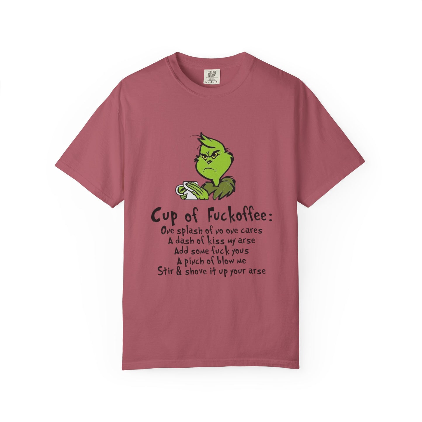 Holiday Graphic Tees  Cozy Festive Wear Funny Grinch-Inspired Unisex T-Shirt Cup of Fuckoffee