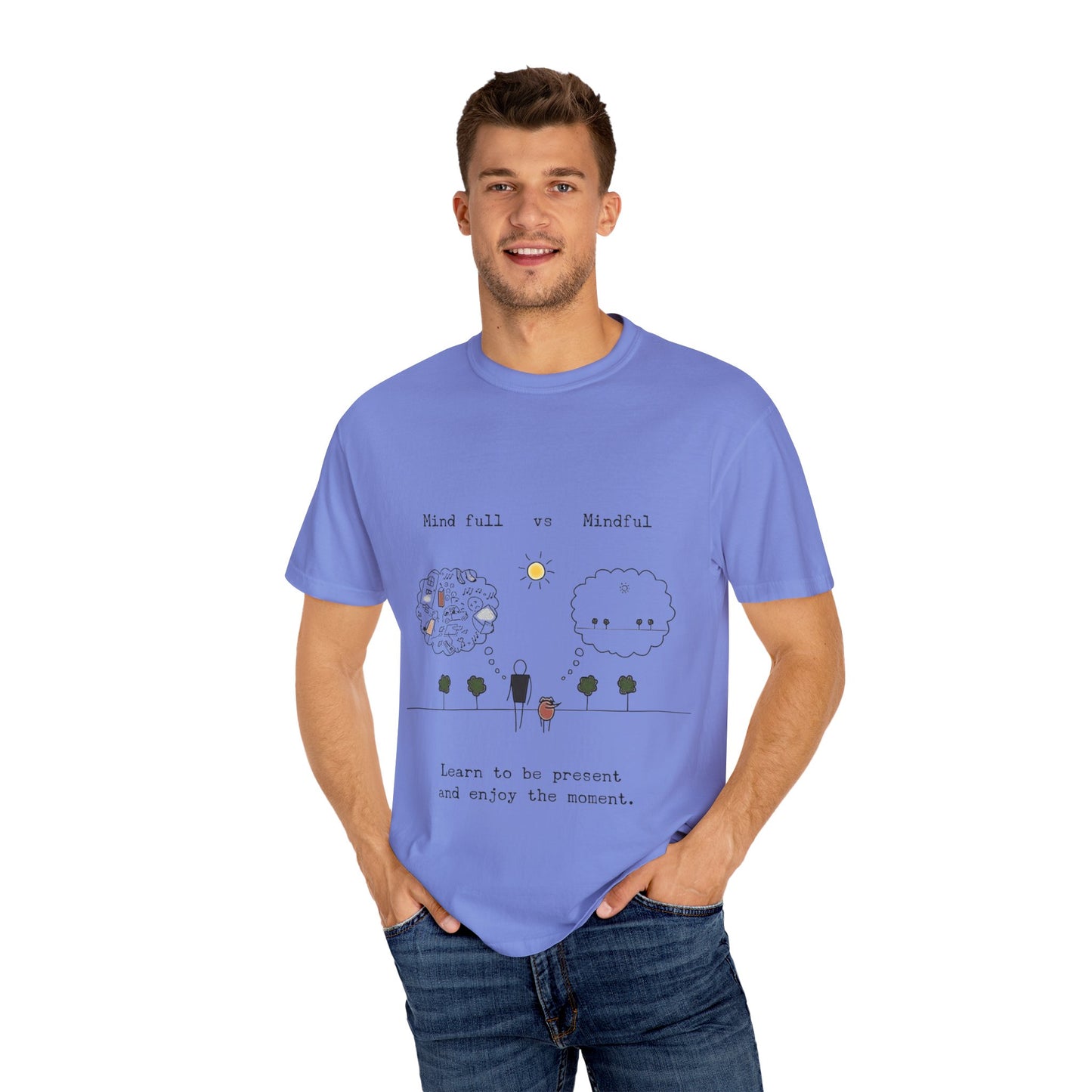 Let your outfit reflect your inner peace. Mindful Living T-Shirt Unisex Tee for Mindfulness, Self-Care, Gift for Yogis, Relaxed Vibe,