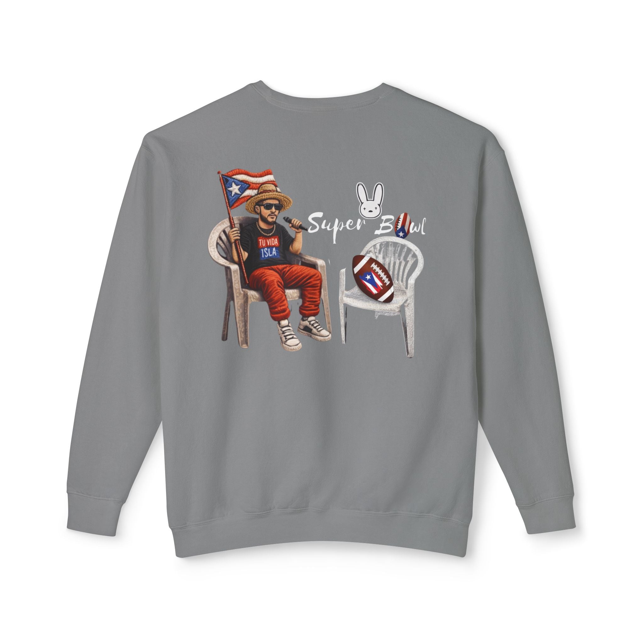 Benito Super Bowl 94 Puerto Rico Shirt Chair Vibes Crewneck Sweatshirt