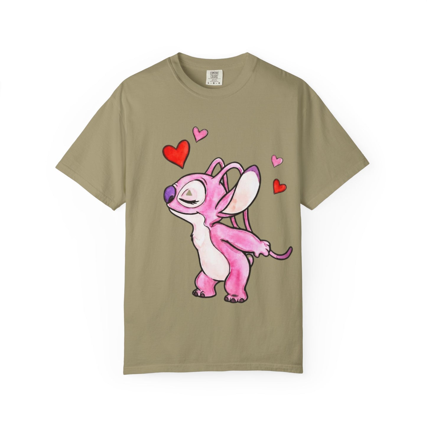 T-Shirt — Cute Pink Cartoon Creature with Hearts | Valentine’s Gift Tee