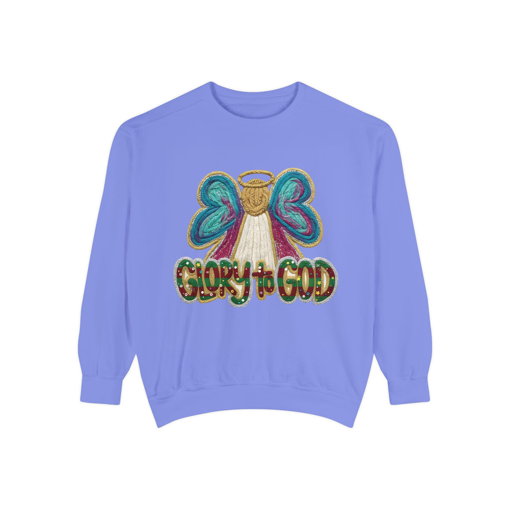 Glory to God Angel Sweatshirt Christmas Holiday Collection  Festive T-Shirt & Sweater