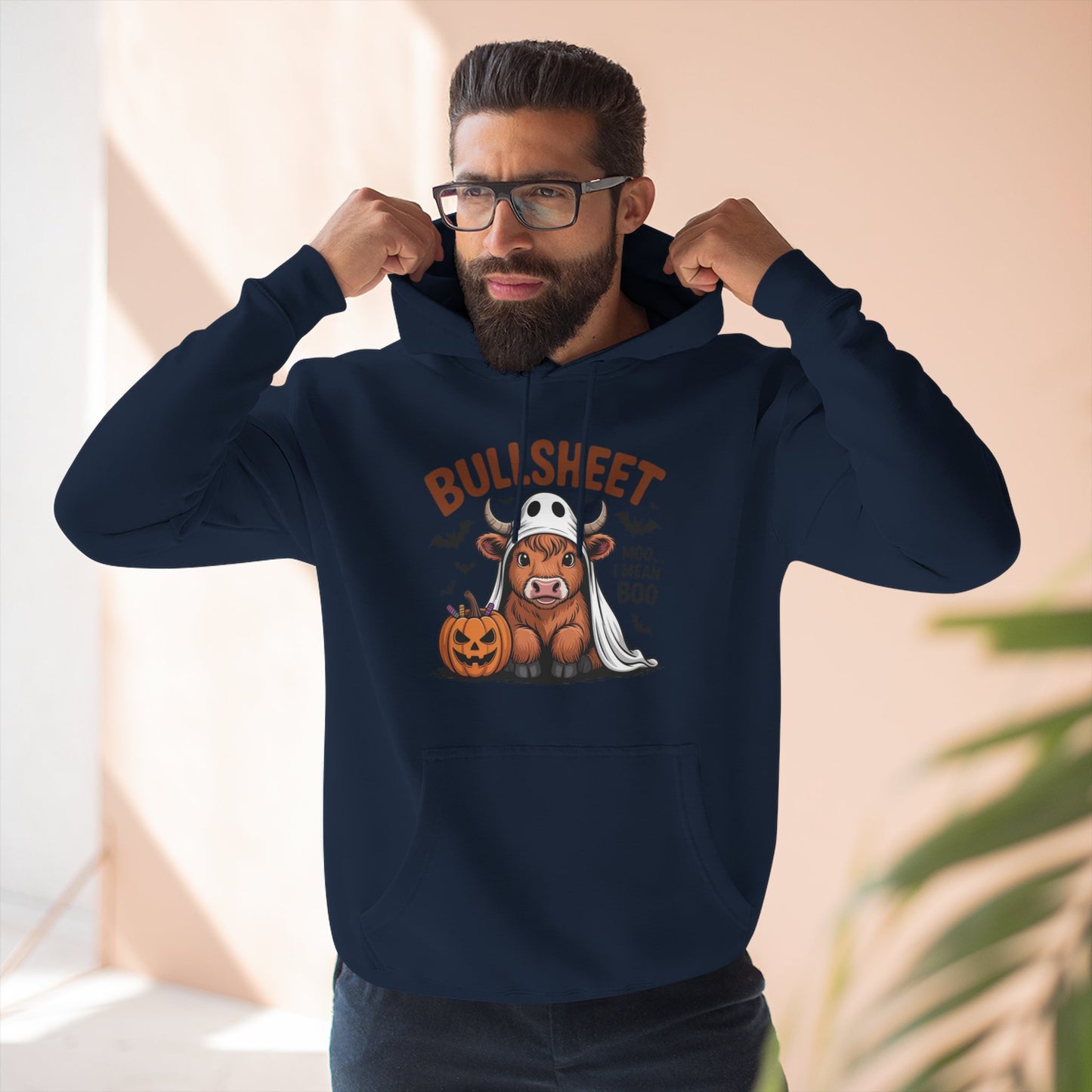 Spooky Vibes Only" Halloween Sweater Cozy Ghostly Fleece Hoodie
