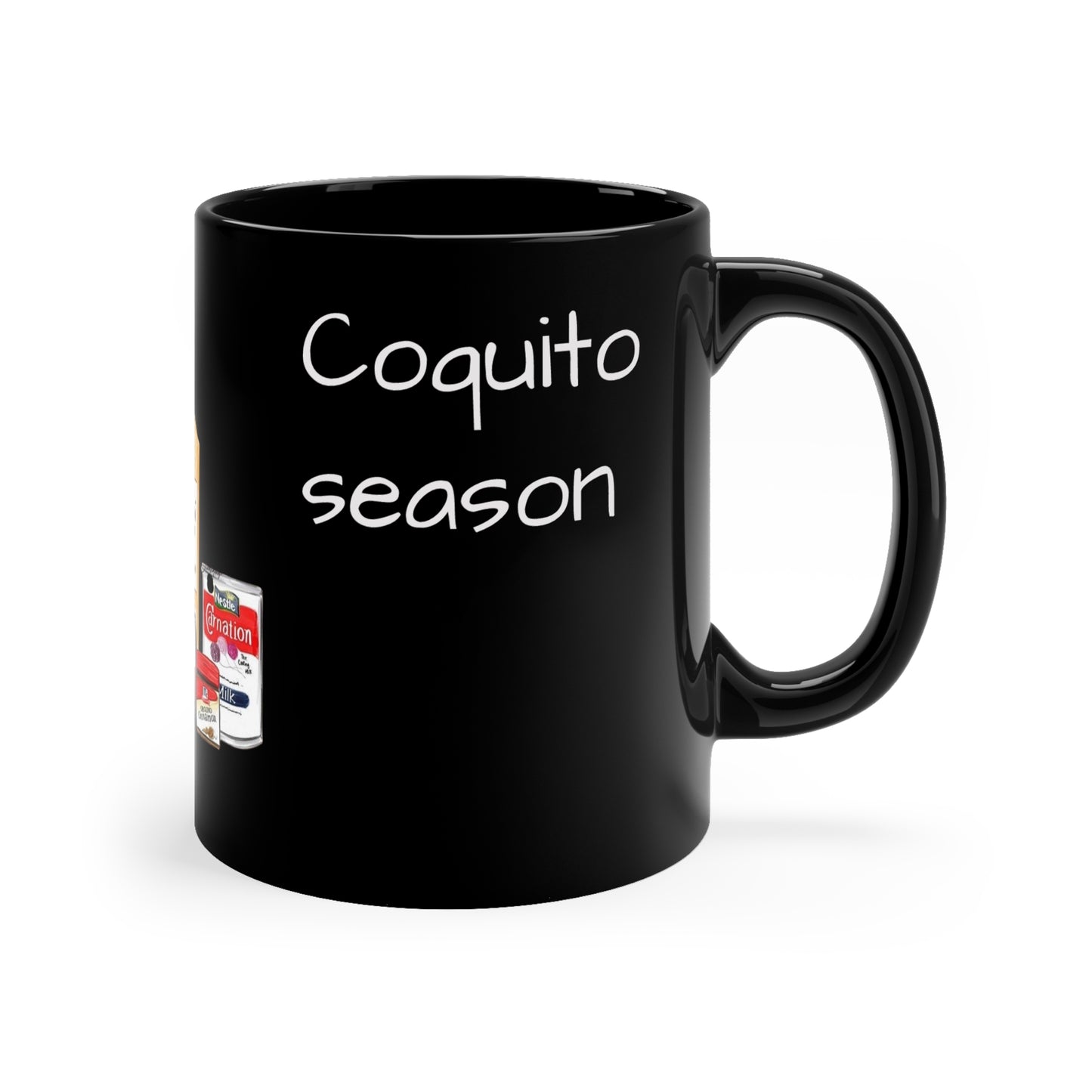 Herencia de Puerto Rico Mug Celebrate Boricua Culture, Pride & Flavor Coquito Season Coffee Mug - 11oz Black Ceramic Mug for Festive Celebrations