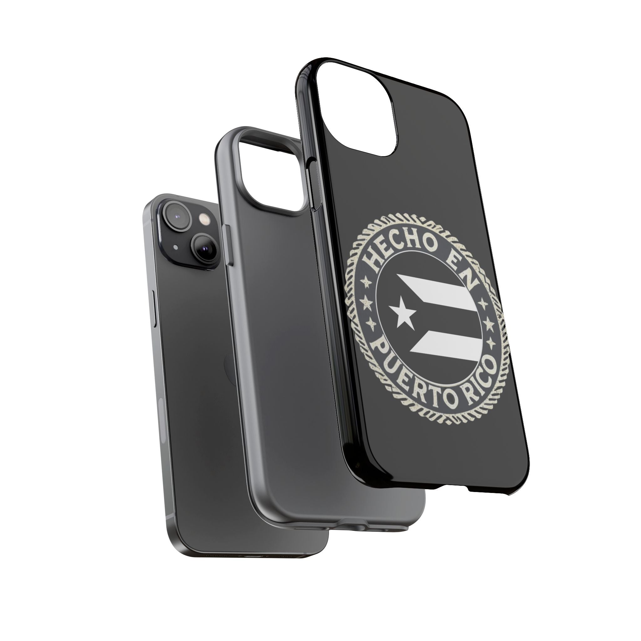 Hecho en Puerto Rico Phone Case  Puerto Rican Flag Emblem Tough Protective Cover