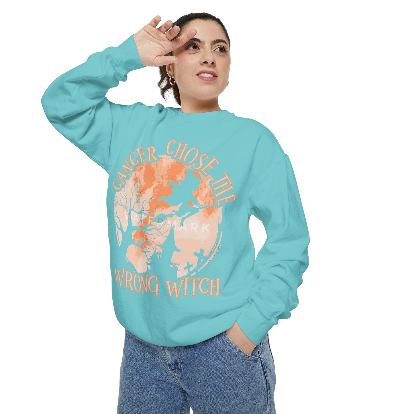 Cancer Chose the Wrong Witch Sweatshirt, Unisex Cozy Crewneck, Gift for Astrology Lovers, Witchy Style Apparel, Spiritual Gift