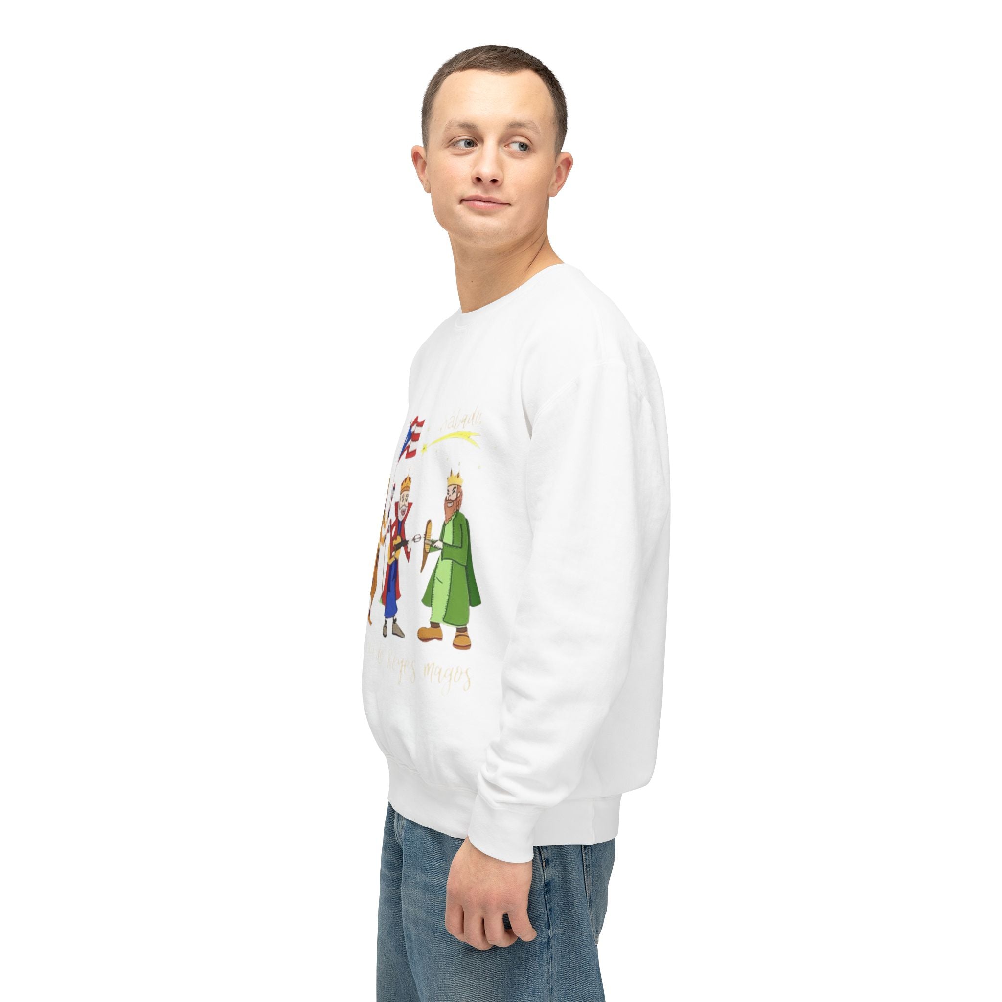 Three Kings Sweatshirt  'Feliz Día De Los Reyes Magos' Holiday Crewneck Christmas T-shirts and sweaters
