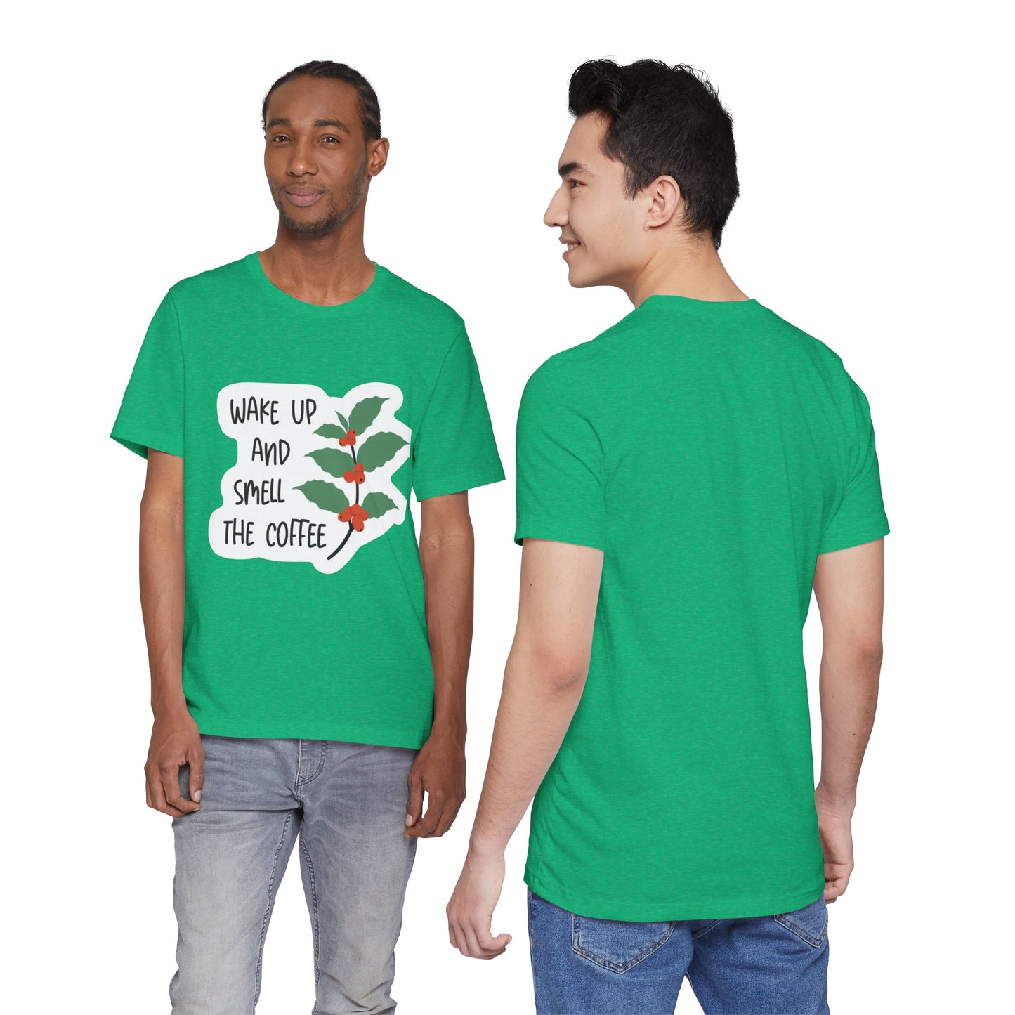 Wake Up and Smell the Coffee Tee  Coffee Plant Graphic T-Shirt
