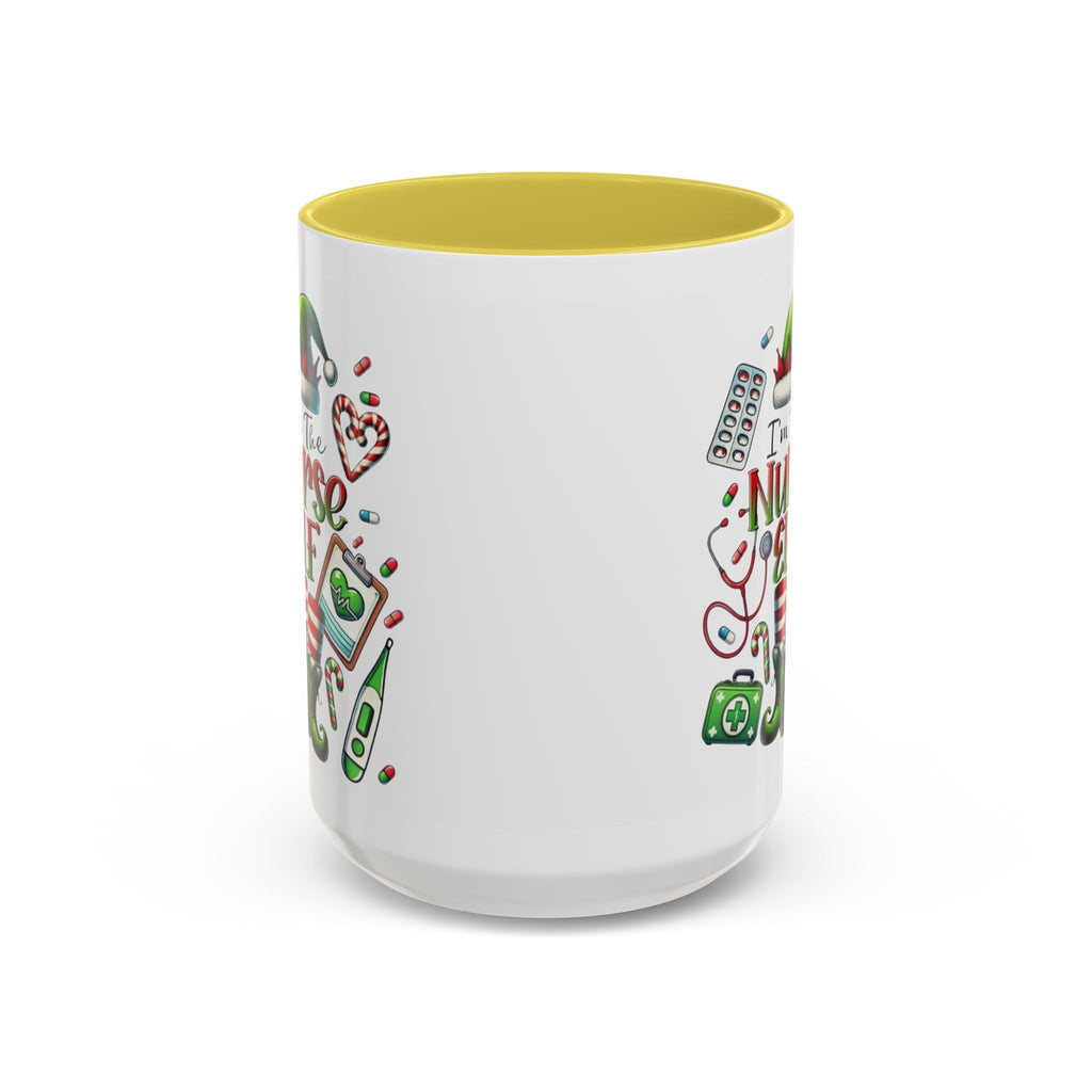 Nurse Elf Coffee Mug — Christmas Medical Holiday Gift (11oz & 15oz) Medical Christmas Mug