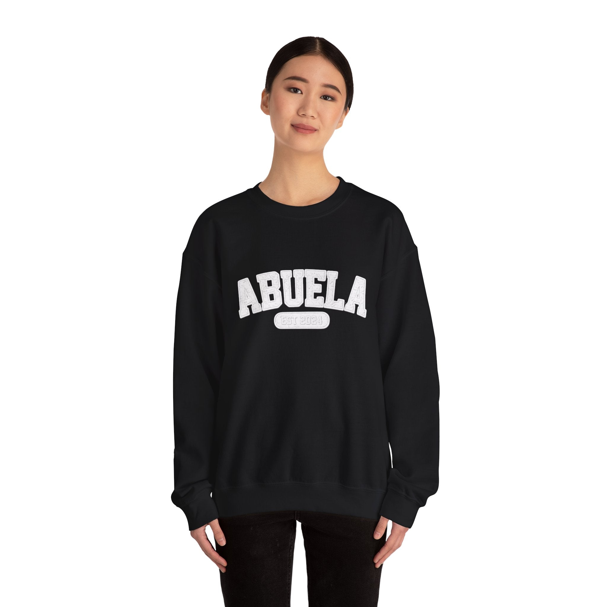 Abuela Varsity Crewneck Sweatshirt Cozy Grandma Gift Minimal Everyday Family Love Apparel