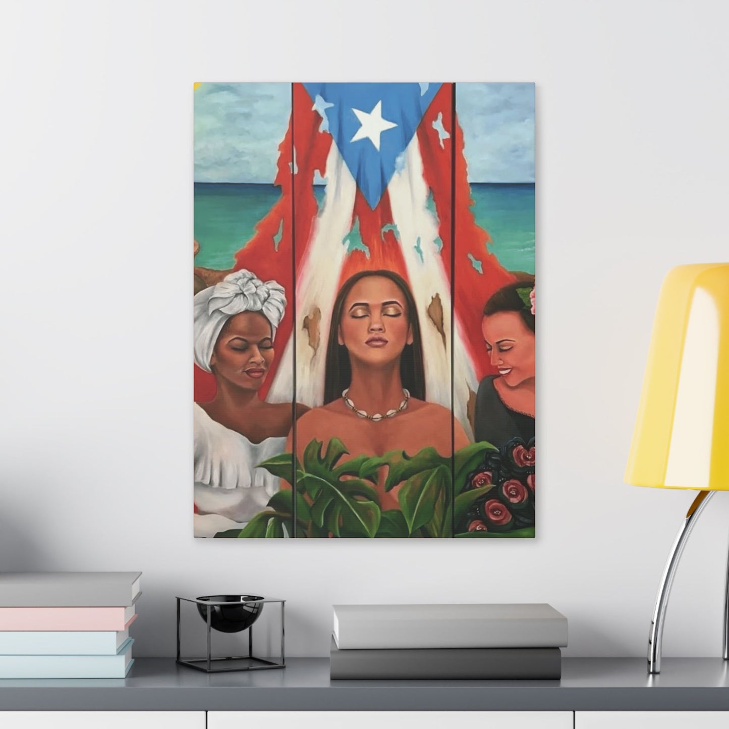 Capturing the Heart and Soul of Puerto Rican Art, Ethnic Canvas Print, Gift for Art Lovers, Beach-Themed Artwork