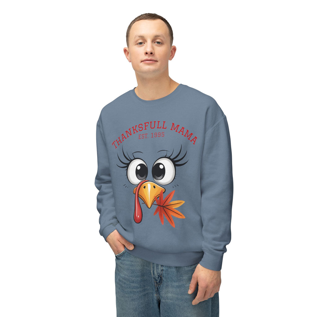 Thanksgiving Mama Sweatshirt  Cute Turkey Face "Thanksgfull Mama" Fall Pullover Fall T-Shirts and Sweatshirts Collection