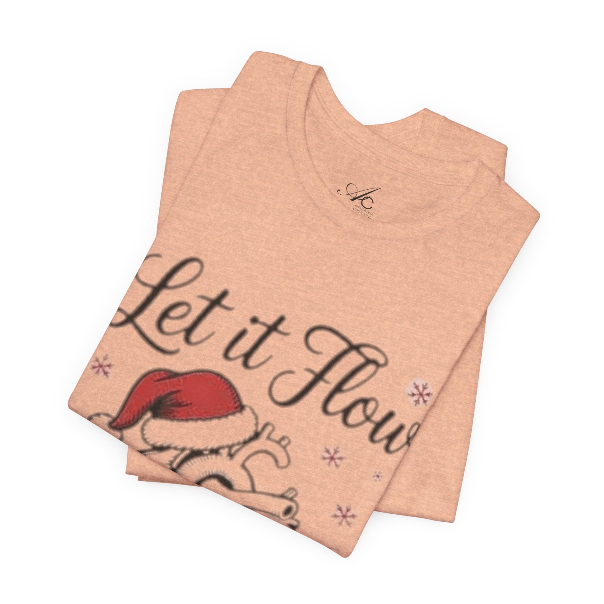 Let It Flow Heart Tee  Christmas Anatomical Heart Shirt