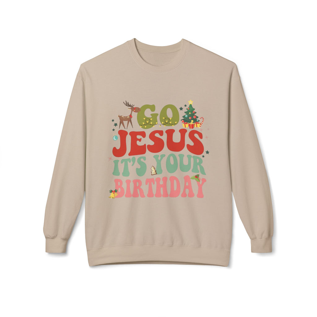 Festive Holiday Designs Go Jesus It’s Your Birthday Christmas Sweatshirt
