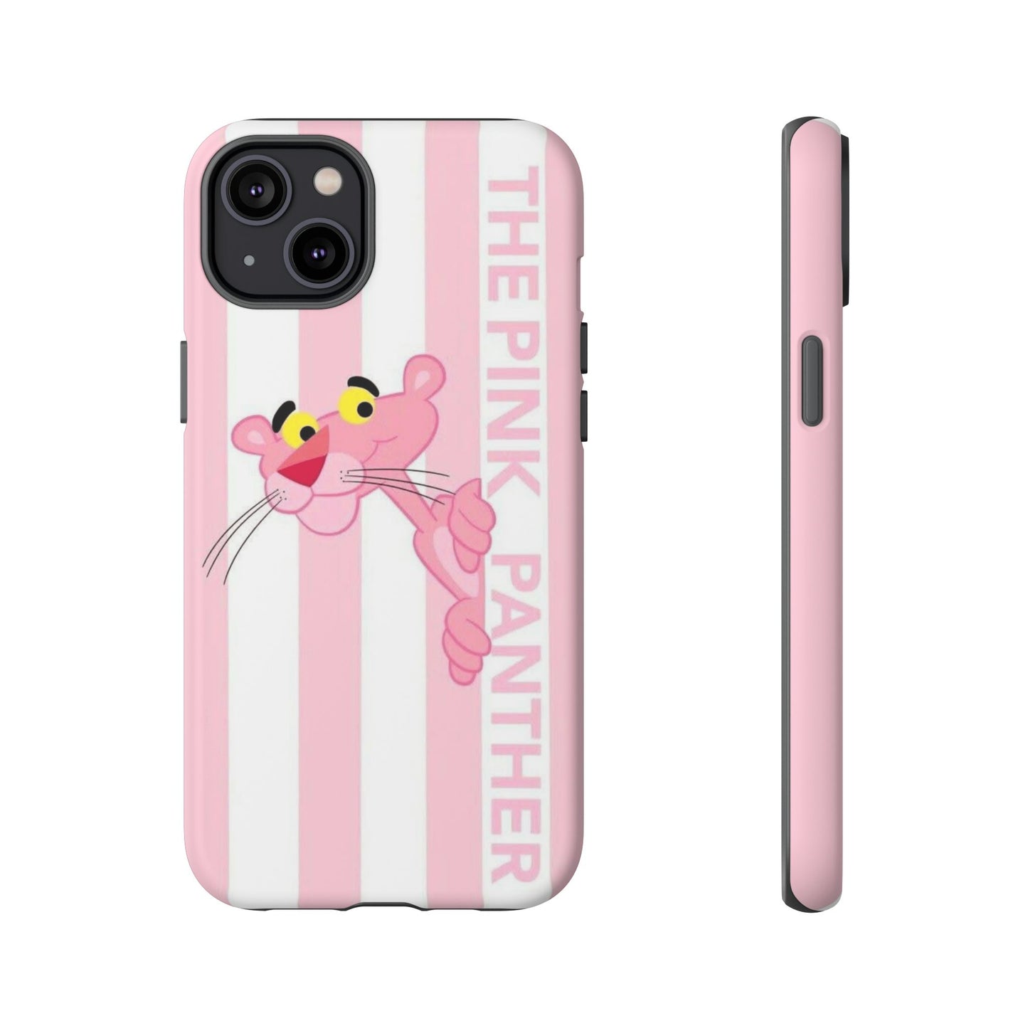 Pink Panther Tough Case Retro Striped Phone Case with "The Pink Panther" Design