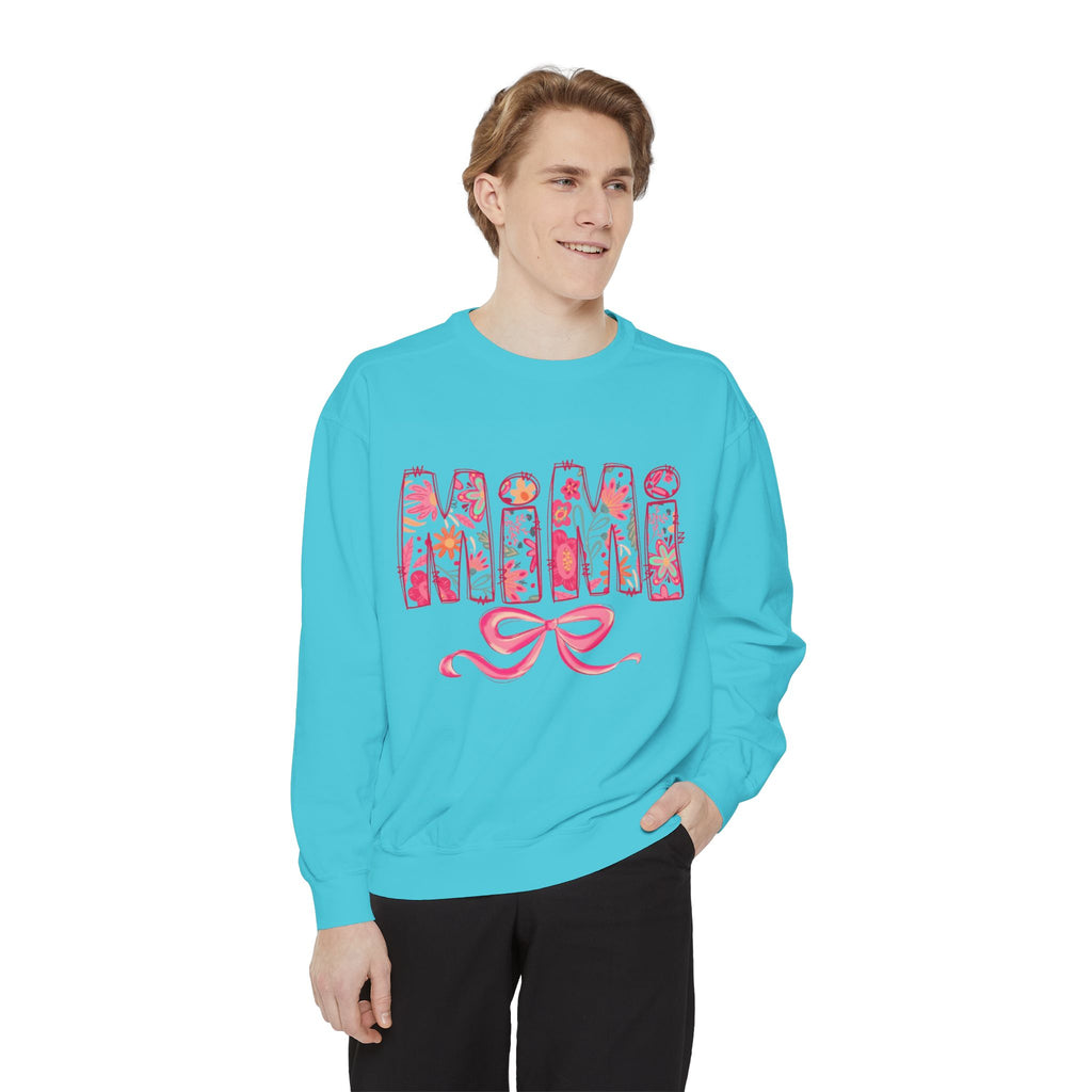 Mama Floral Sweatshirt  Pink Floral 'MAMA' Design with Bow