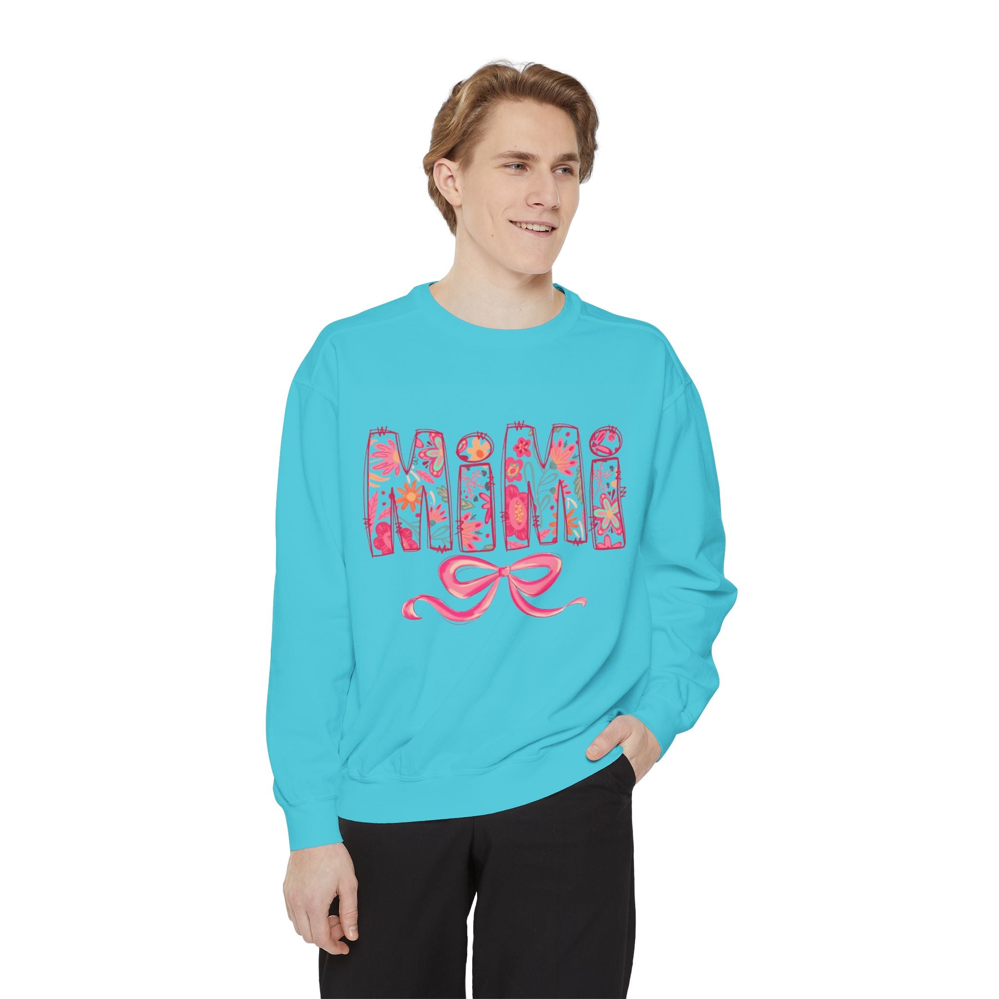 Mama Floral Sweatshirt  Pink Floral 'MAMA' Design with Bow