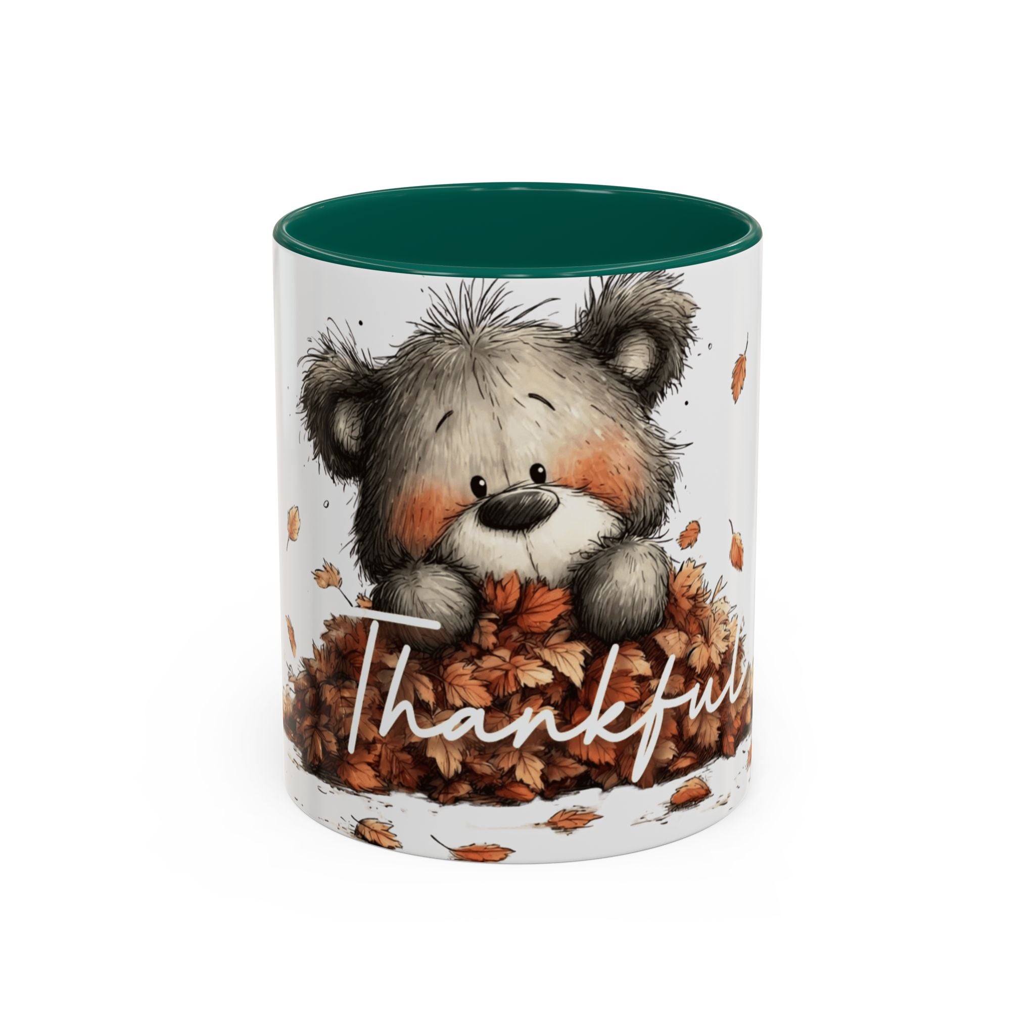 Thankful Bear Autumn Mug — Cute Fall Coffee Cup (11oz, 15oz)