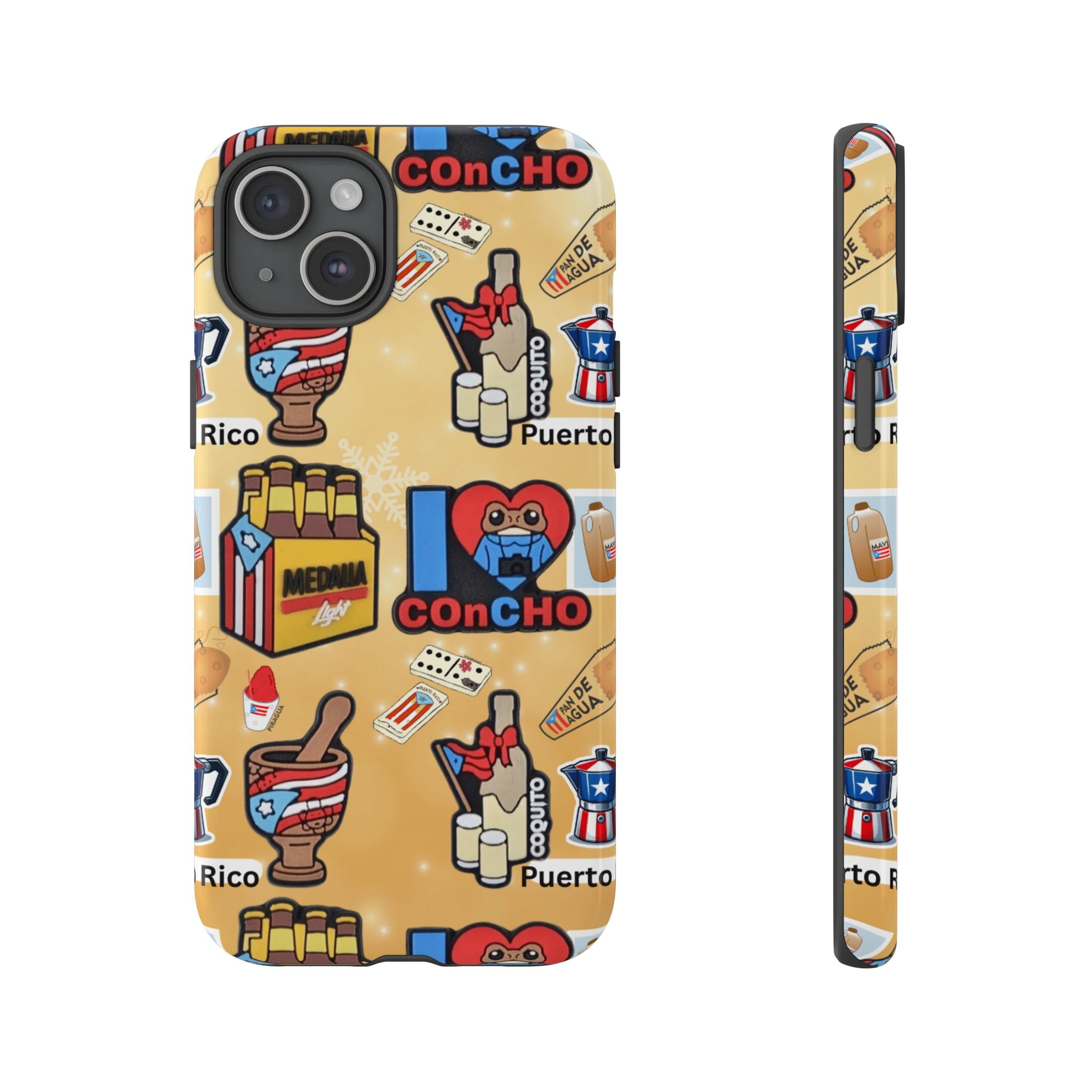 Puerto Rico Sticker Collage Tough Case  ‘I  Concho’ Pattern Phone Case