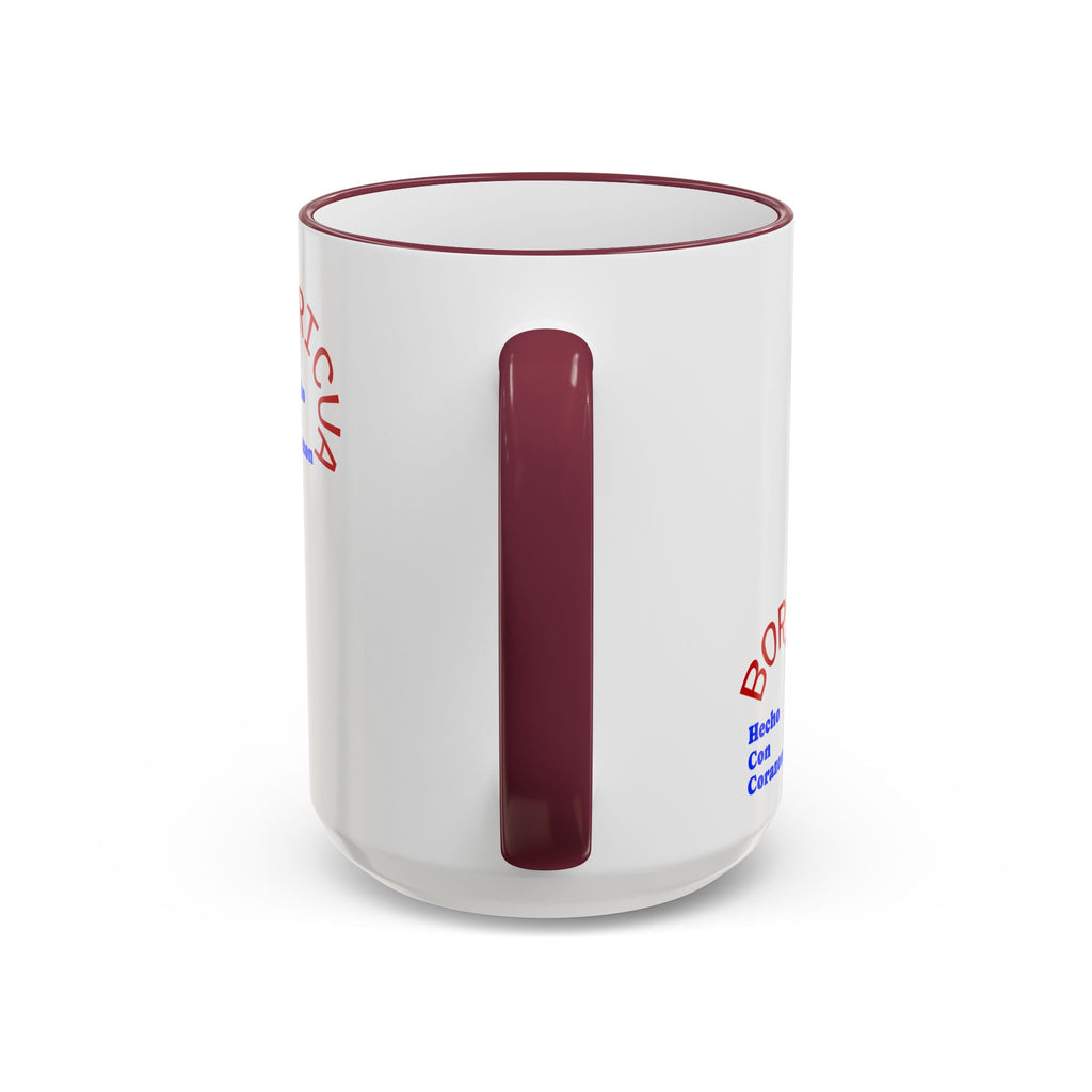 Puerto Rico Flag Heart Accent Rim Mug — Patriotic Coffee Cup (11oz/15oz)