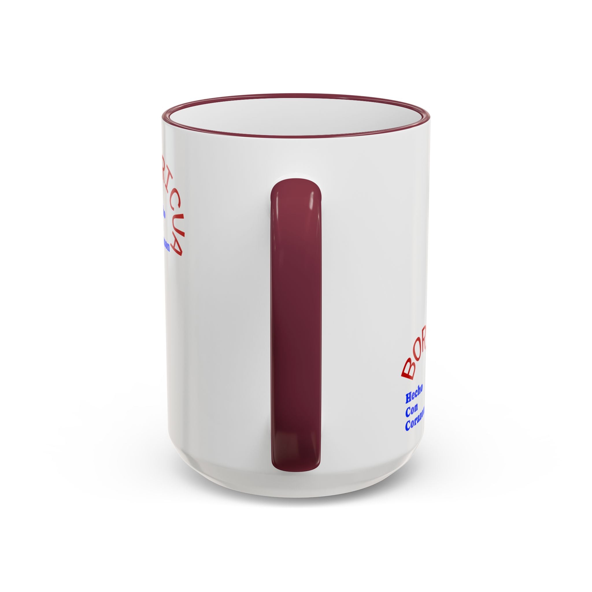 Puerto Rico Flag Heart Accent Rim Mug — Patriotic Coffee Cup (11oz/15oz)