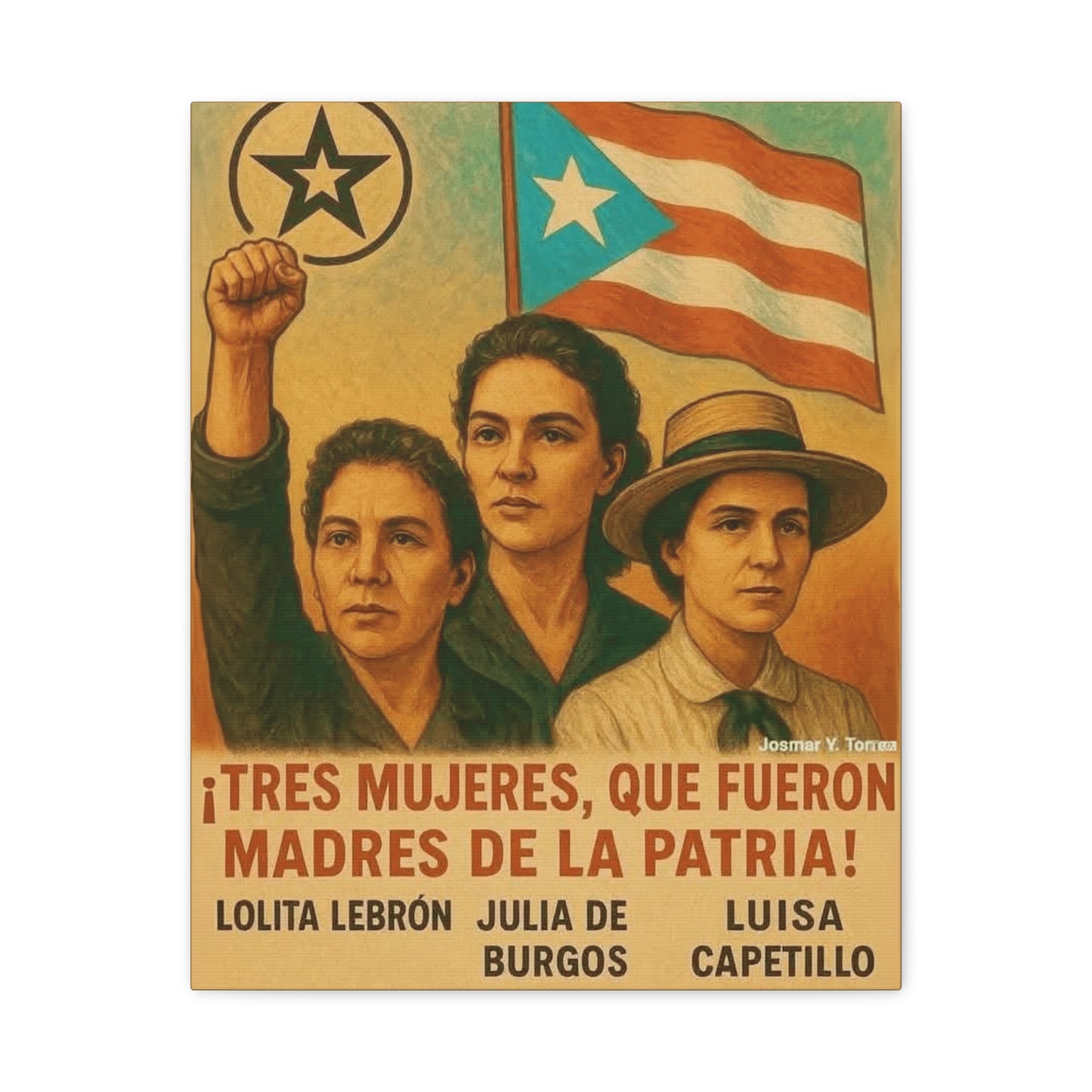 Inspirational Puerto Rican Women Canvas Wall Art, Feminist Gift, Activism Decor, Home Office Wall Art, Puerto Rico Pride