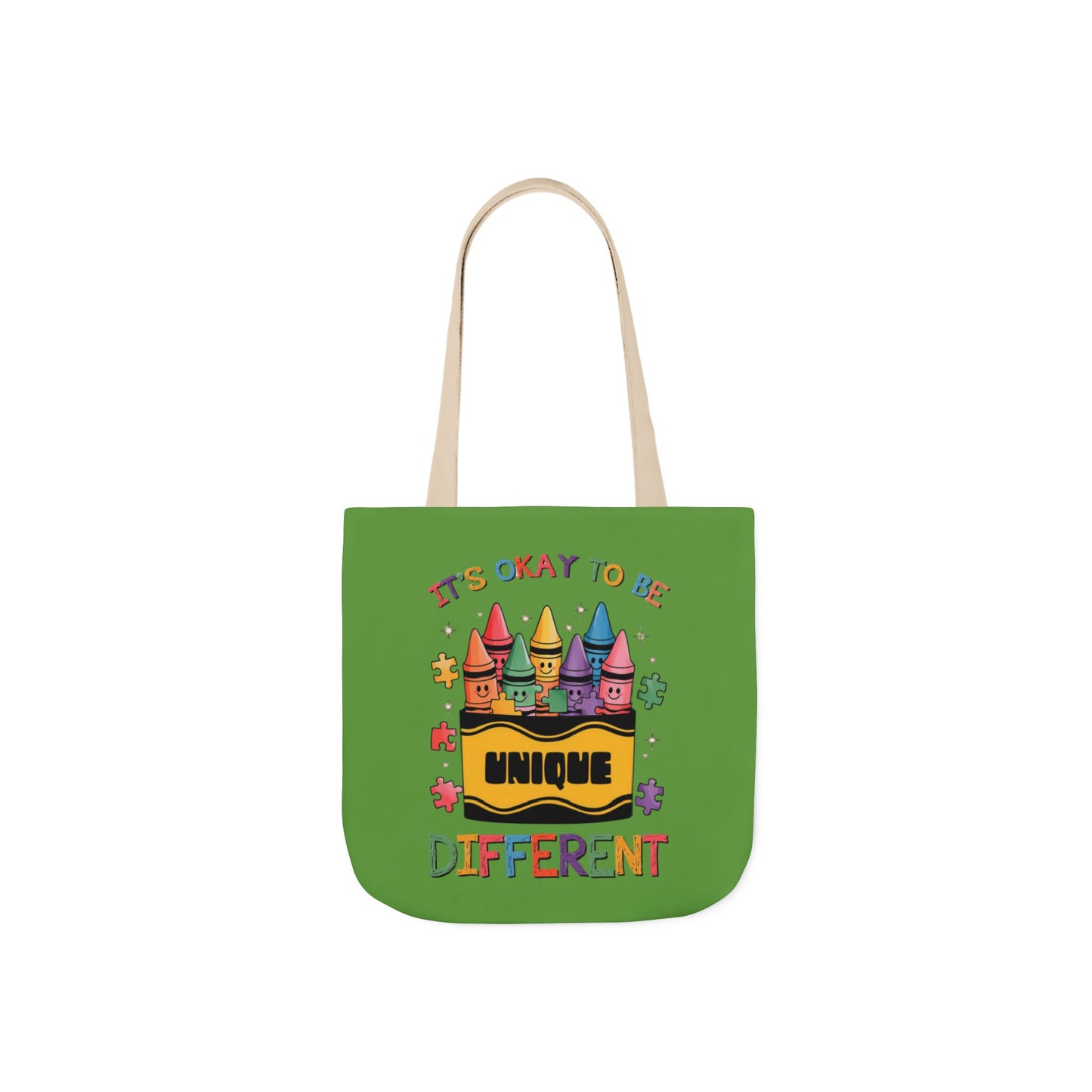 Autism Awareness & Pride Collection Unique Canvas Tote Bag with Colorful Castle Design