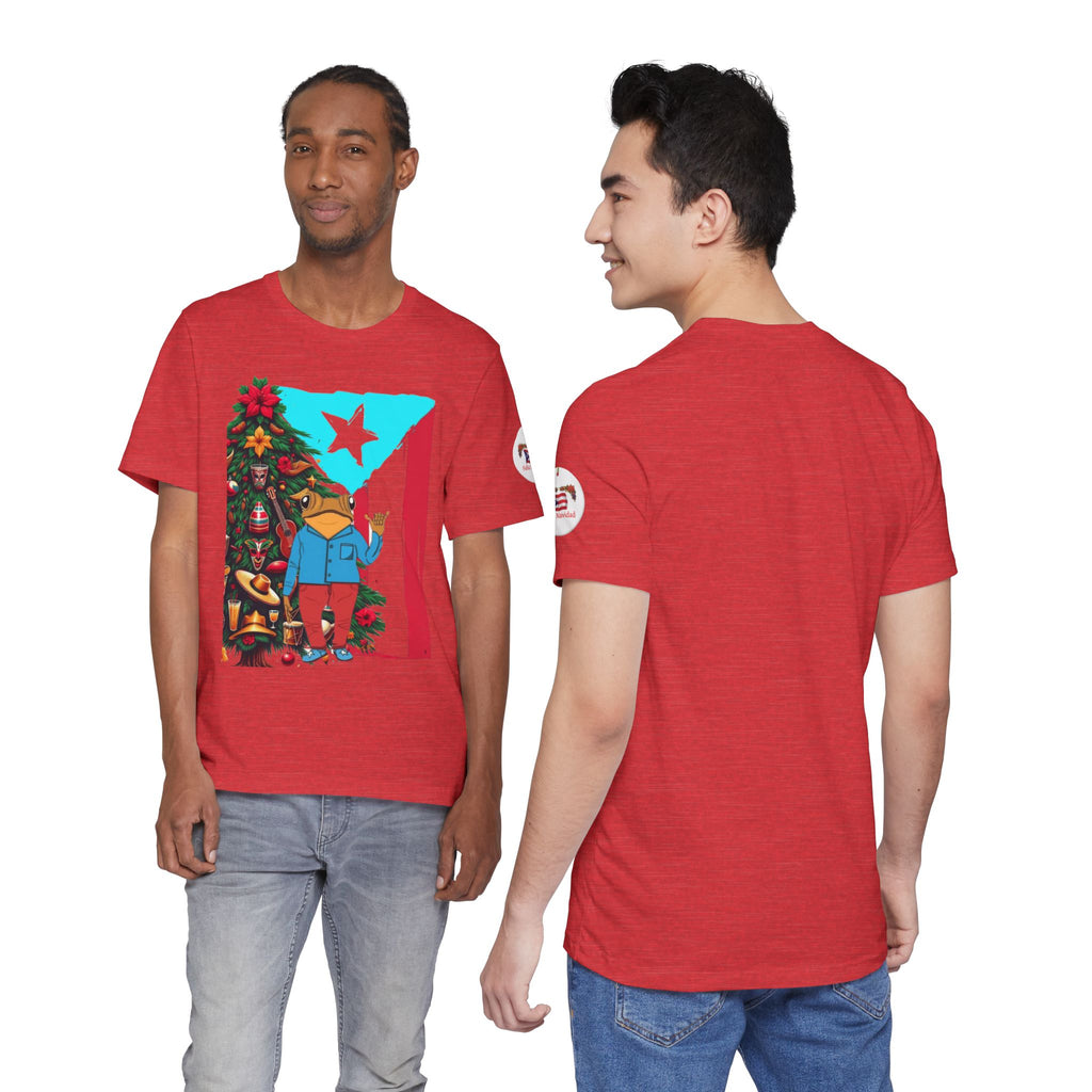 Puerto Rico Holiday T-Shirt  Coquí by Christmas Tree Graphic Puerto Rico’s Navidades