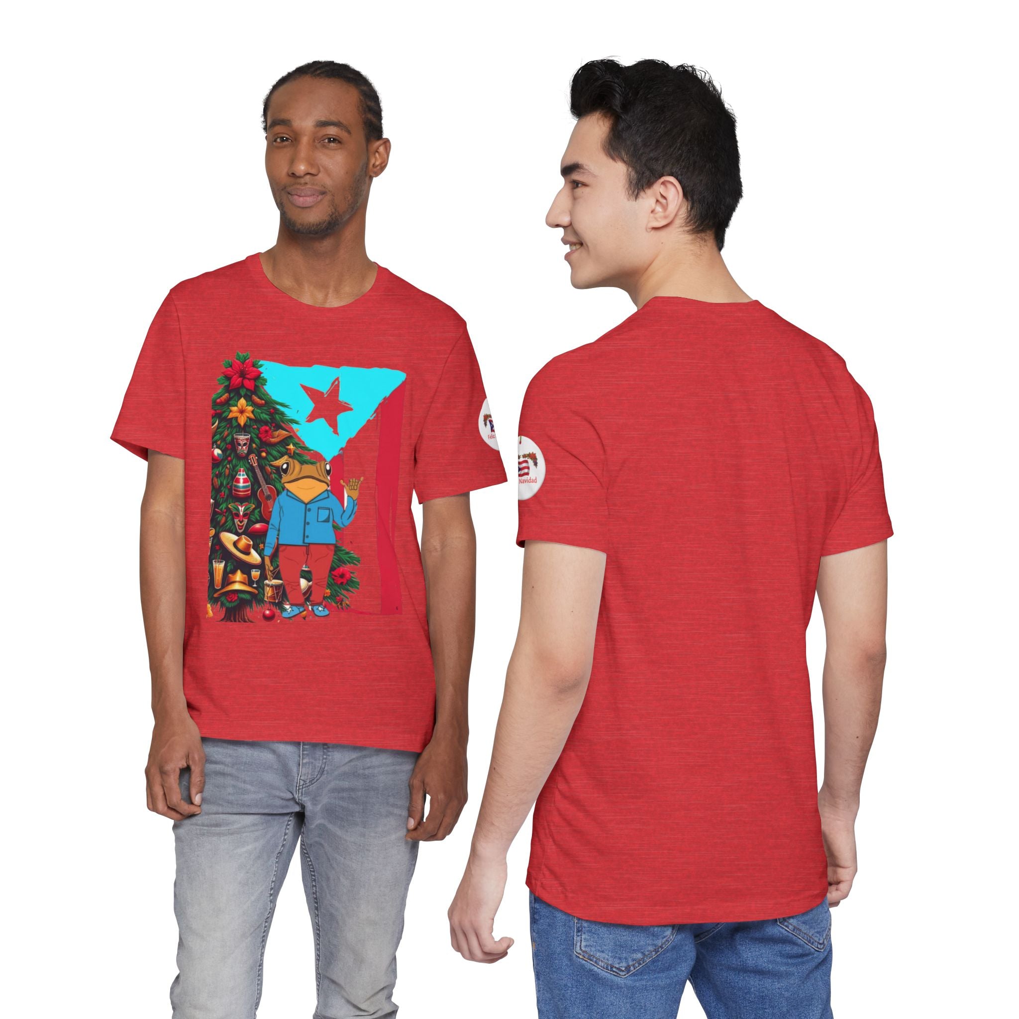Puerto Rico Holiday T-Shirt  Coquí by Christmas Tree Graphic Puerto Rico’s Navidades