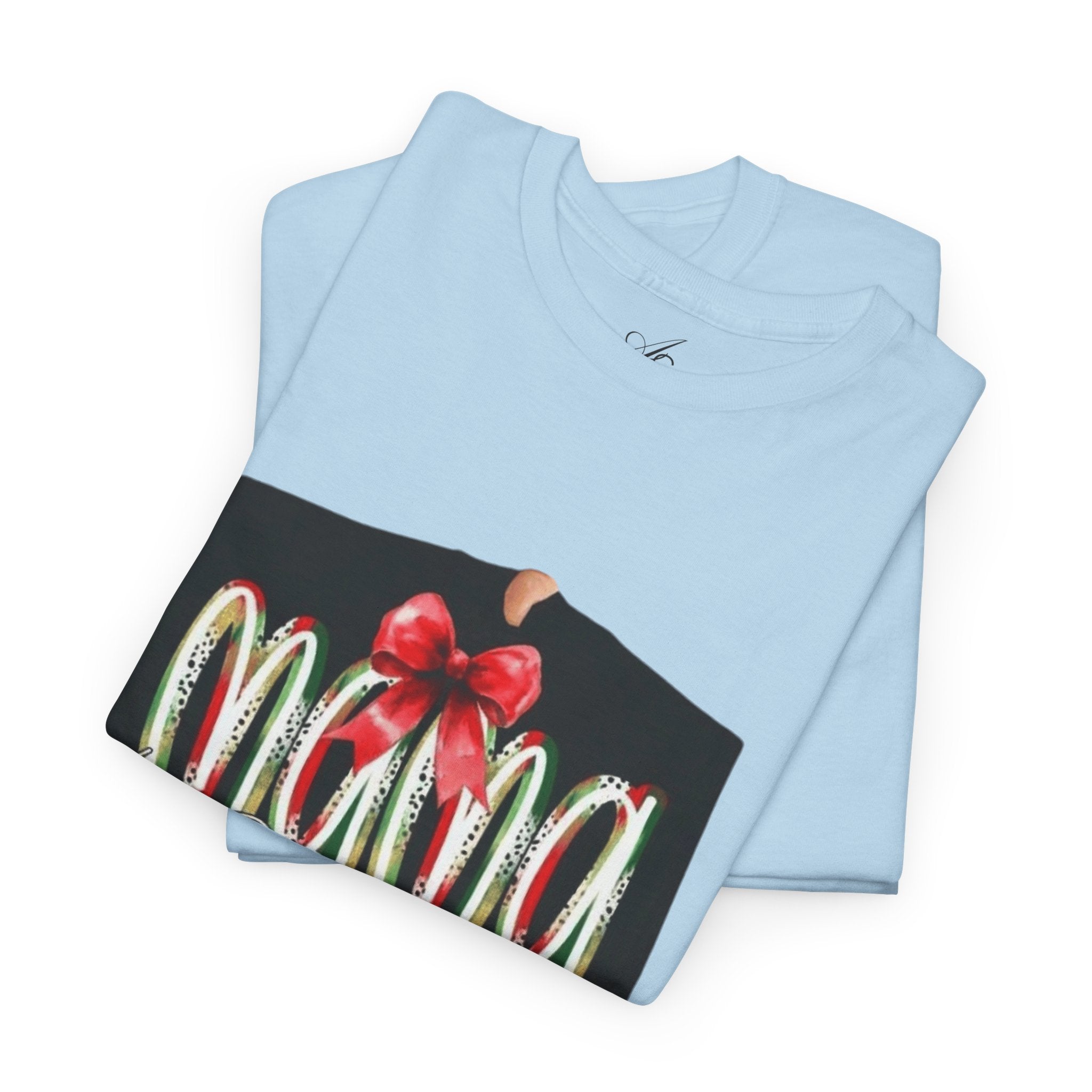 Festive Mama Tee, Cozy Holiday Shirt, Gift for Mom, Christmas T-Shirt, Unisex Cotton Tee