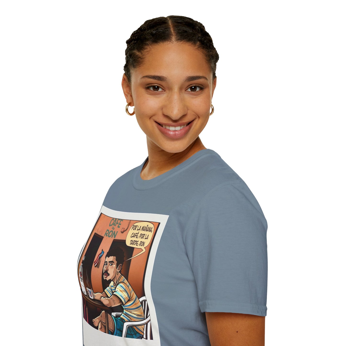 POR LA MANANA CAFE  Coffee Lovers, Casual Wear, Unisex Fashion Proud Puerto Rican Tee  Puerto Rican Heritage Shirt